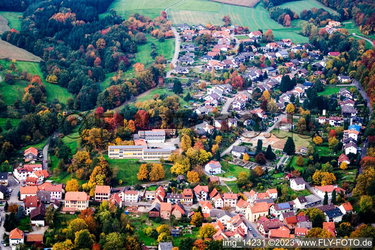 Luftbild von Waldwimmersbach im Bundesland Baden-Württemberg, Deutschland