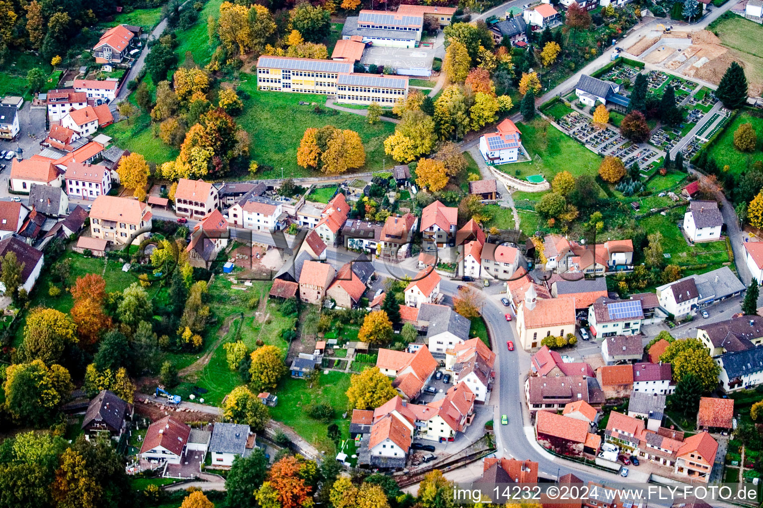 Hauptstr im Ortsteil Waldwimmersbach in Lobbach im Bundesland Baden-Württemberg, Deutschland