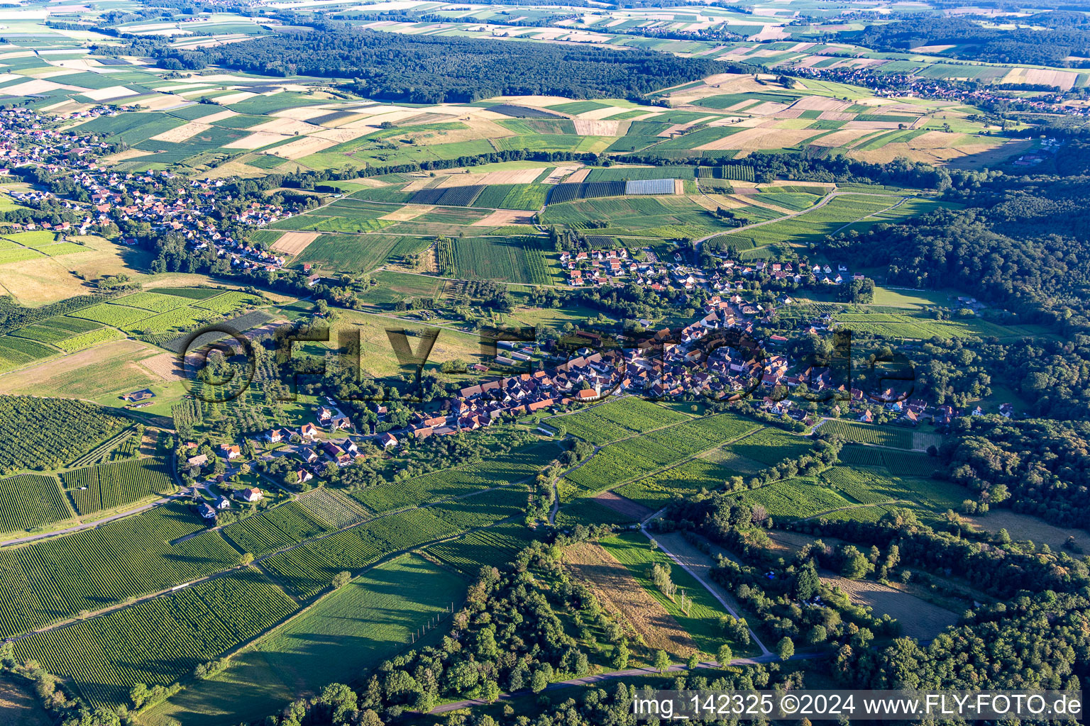 Rott im Bundesland Bas-Rhin, Frankreich von oben gesehen