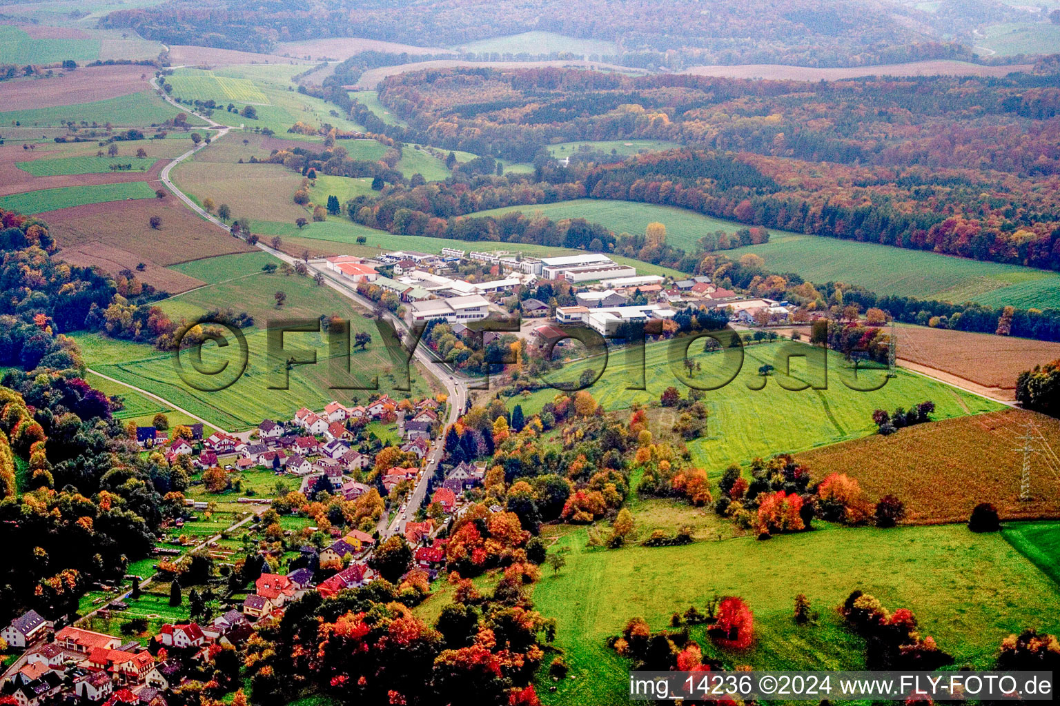 Waldwimmersbach im Bundesland Baden-Württemberg, Deutschland von oben gesehen