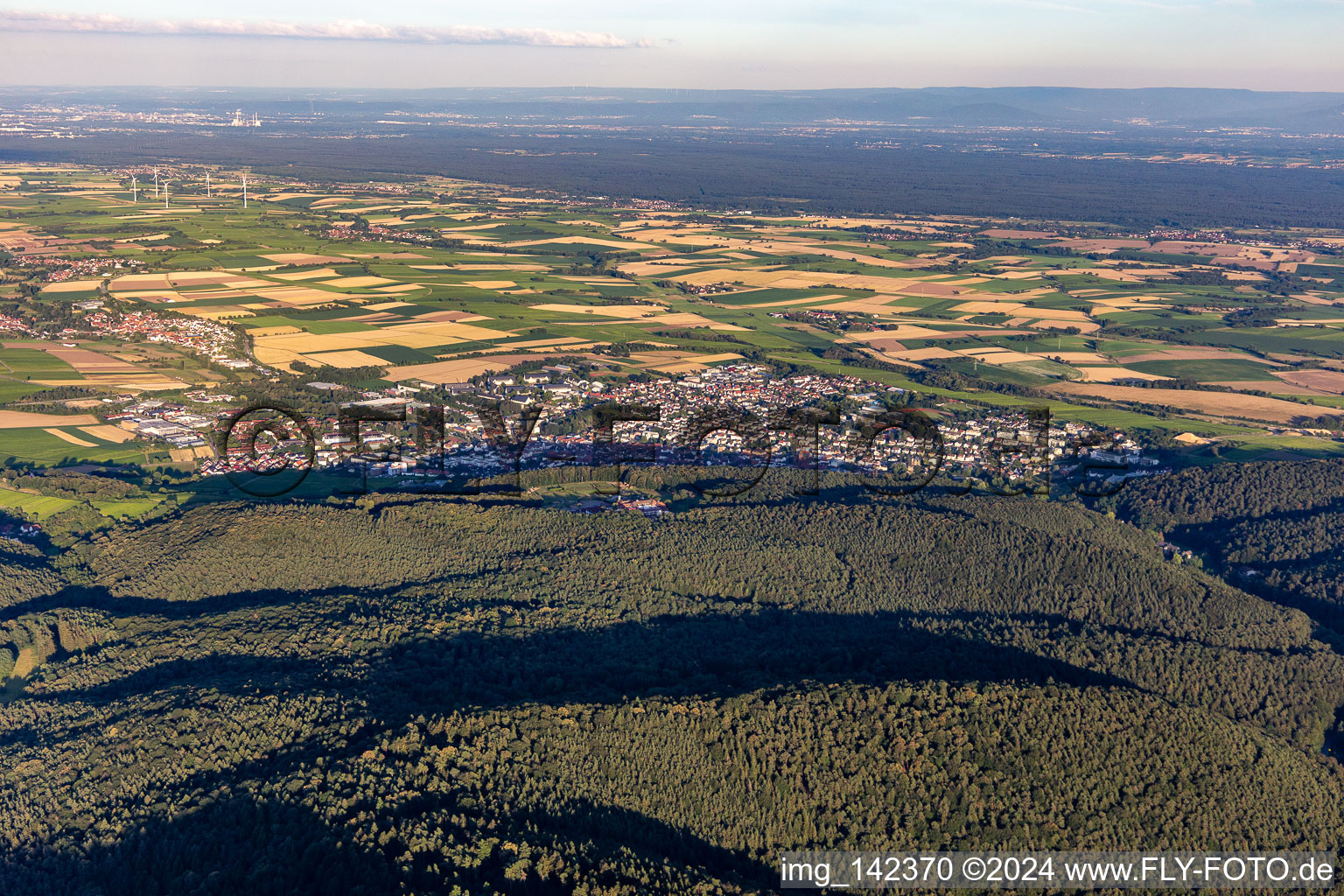 Luftbild von Bad Bergzabern von Westen im Bundesland Rheinland-Pfalz, Deutschland