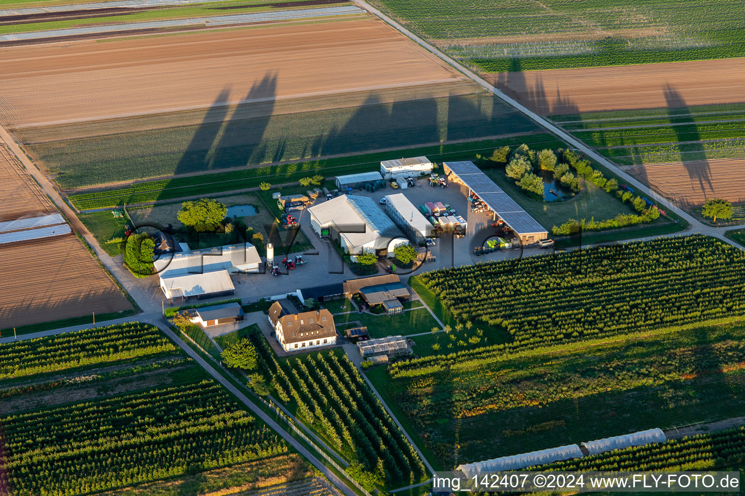 Bauers Garten in Winden im Bundesland Rheinland-Pfalz, Deutschland aus der Luft