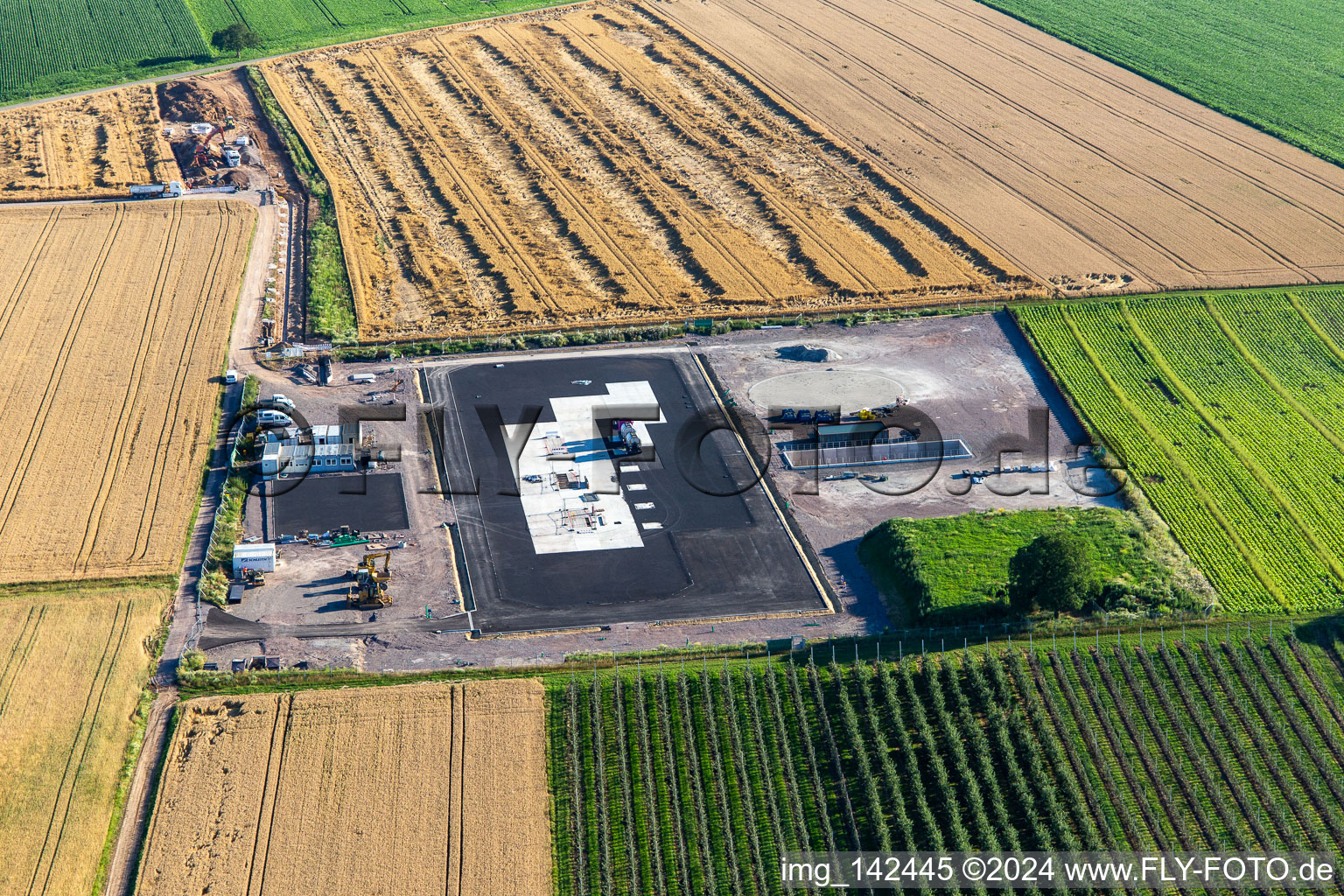 Erschließung landwirtschaftliche Halle in Insheim im Bundesland Rheinland-Pfalz, Deutschland