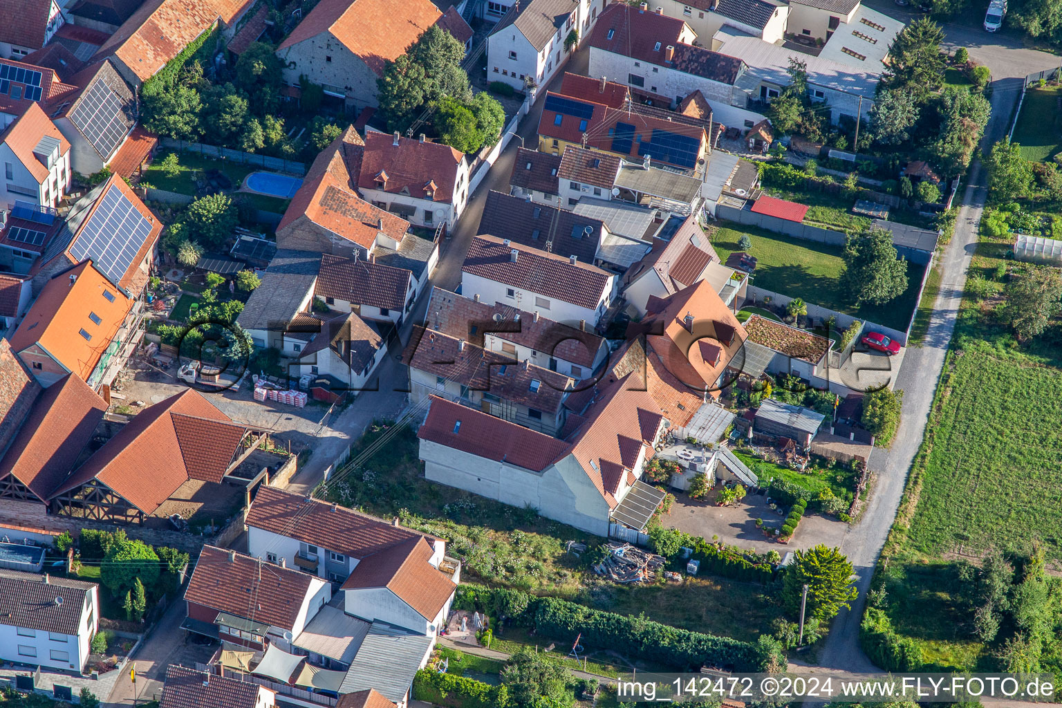 Badstubgasse in Zeiskam im Bundesland Rheinland-Pfalz, Deutschland