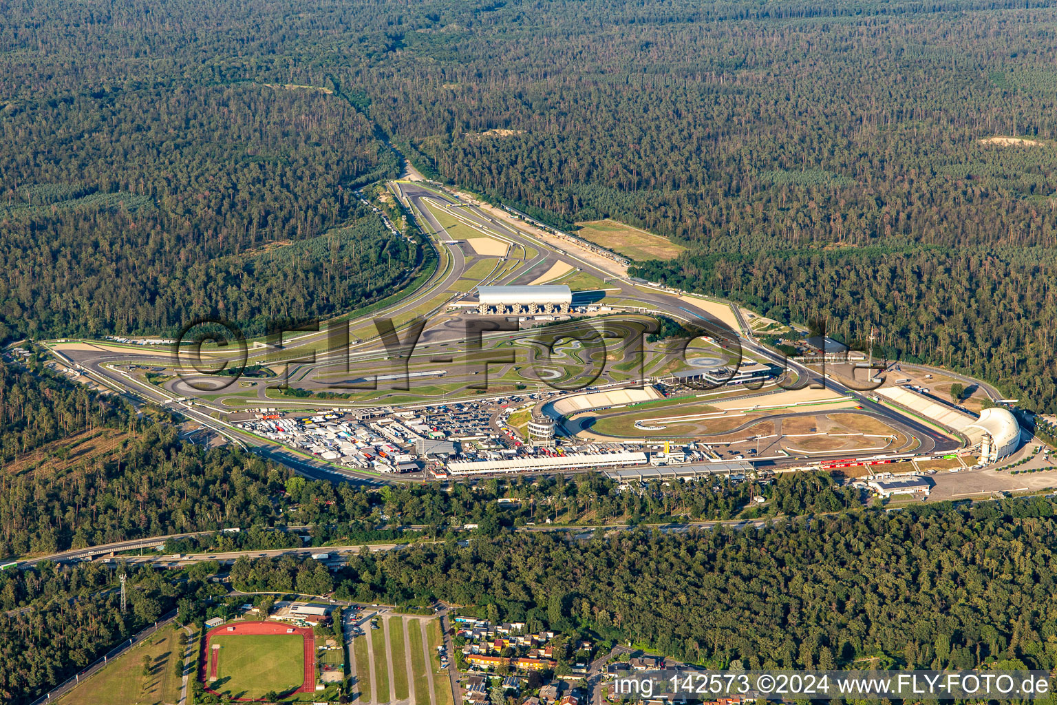 Luftbild von Hockenheimring Baden-Württemberg, Deutschland