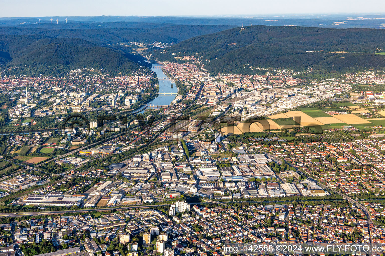 Luftbild von Ortsteil Pfaffengrund-Nord in Heidelberg im Bundesland Baden-Württemberg, Deutschland