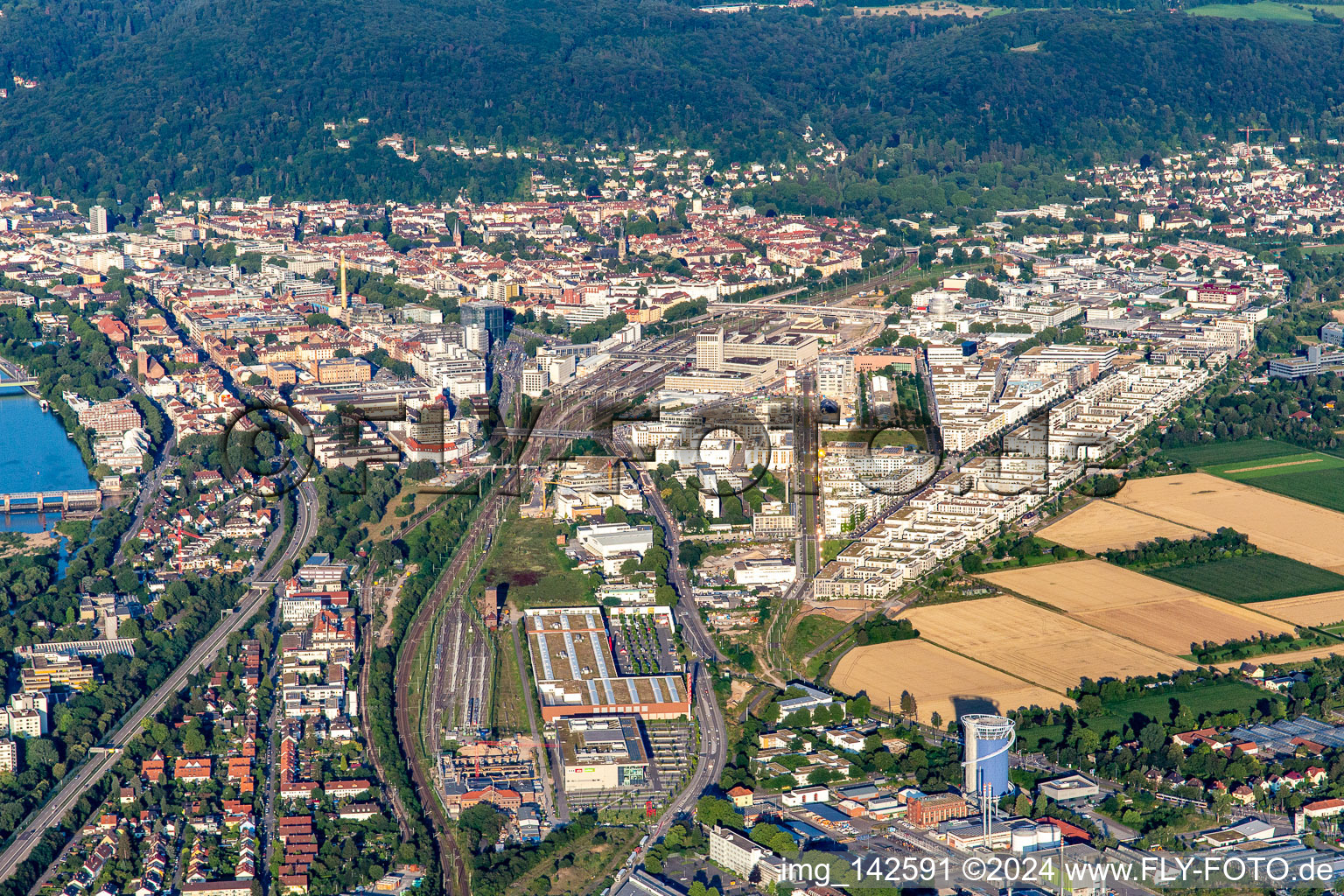 Bahnstadt von Westen in Heidelberg im Bundesland Baden-Württemberg, Deutschland