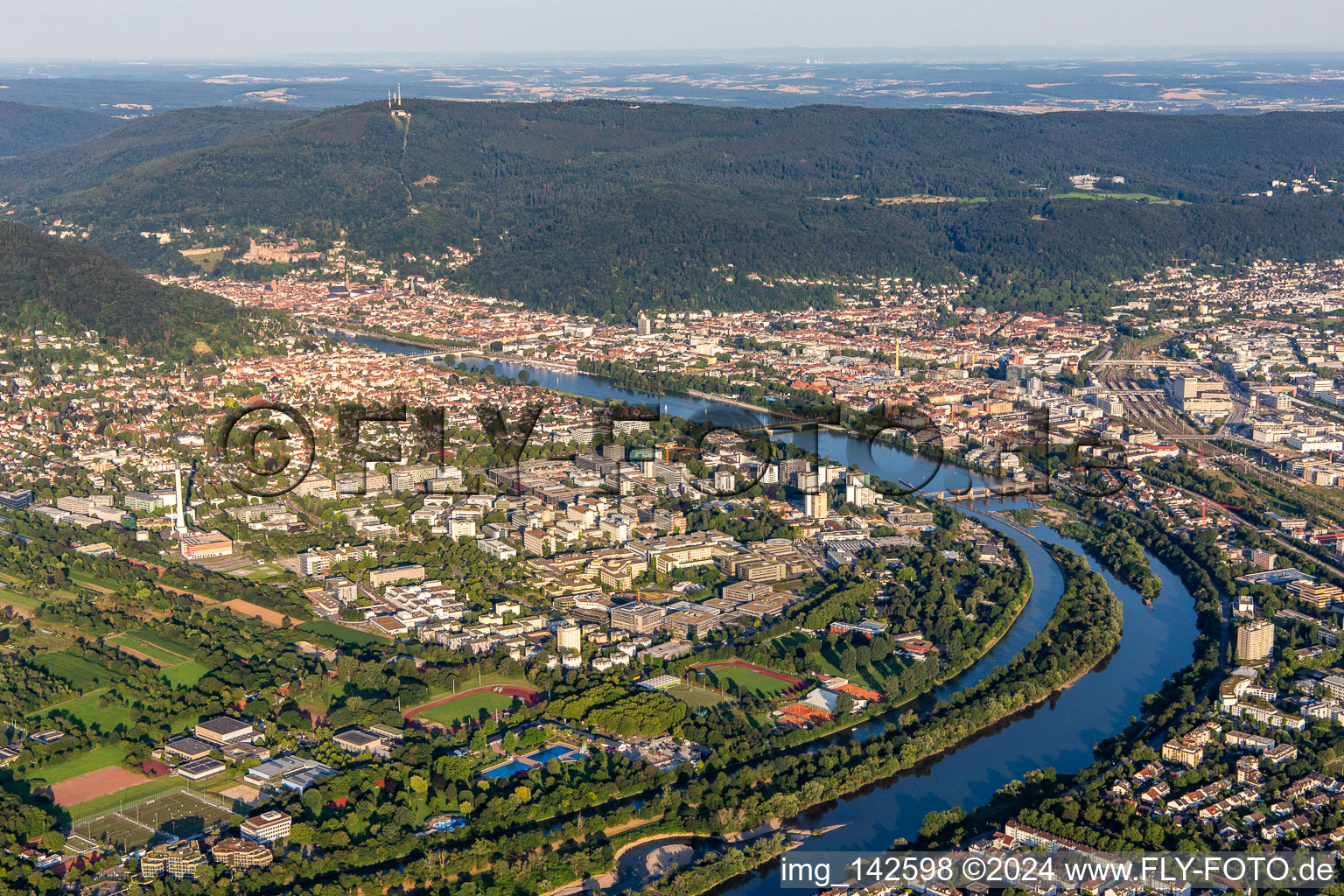 Luftbild von Neuenheimer Feld in Heidelberg im Bundesland Baden-Württemberg, Deutschland