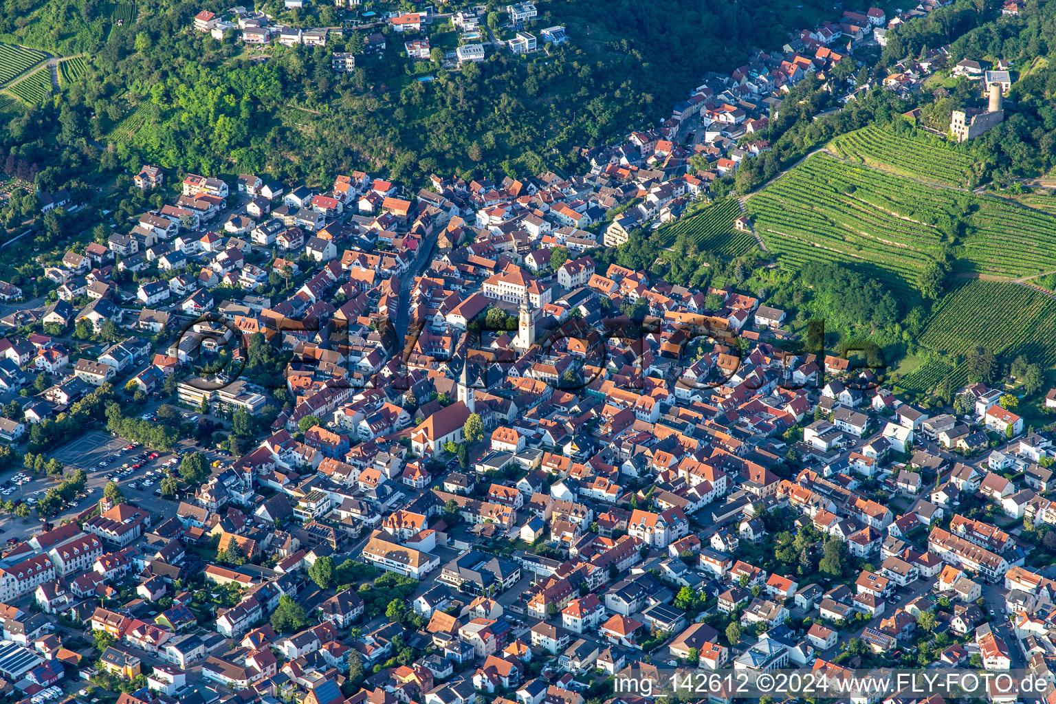 Altstadtzentrum in Schriesheim im Bundesland Baden-Württemberg, Deutschland