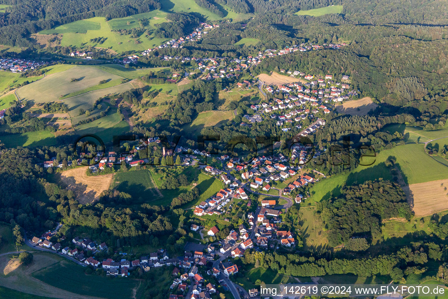 Oberflockenbach von Westen in Weinheim im Bundesland Baden-Württemberg, Deutschland