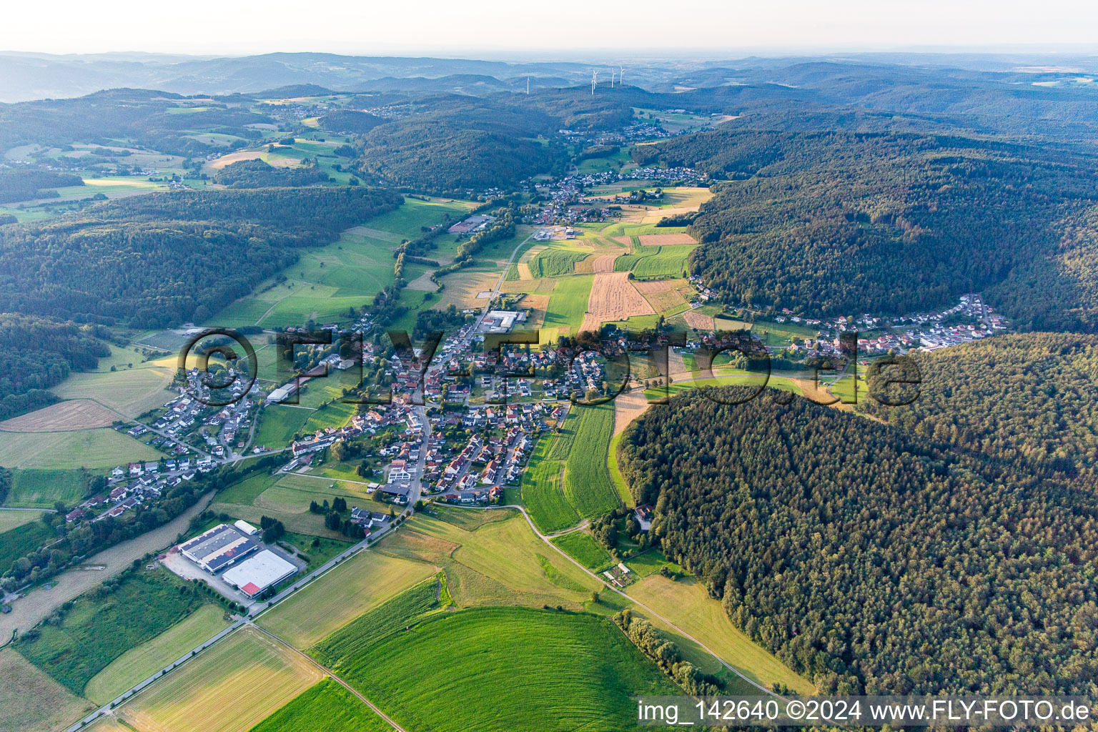 Affolterbach von Süden in Wald-Michelbach im Bundesland Hessen, Deutschland