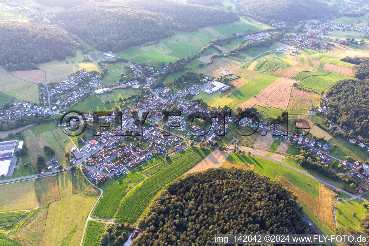 Affolterbach von Südosten in Wald-Michelbach im Bundesland Hessen, Deutschland