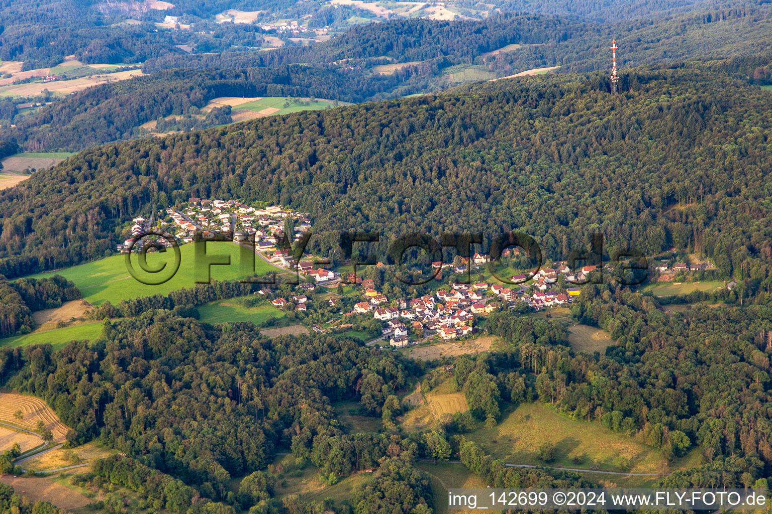 Seidenbuch von Nordosten in Lindenfels im Bundesland Hessen, Deutschland