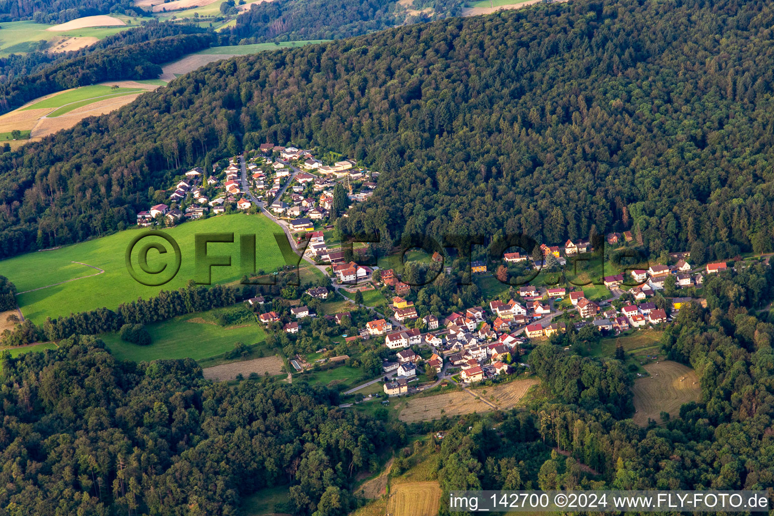 Luftbild von Seidenbuch von Nordosten in Lindenfels im Bundesland Hessen, Deutschland