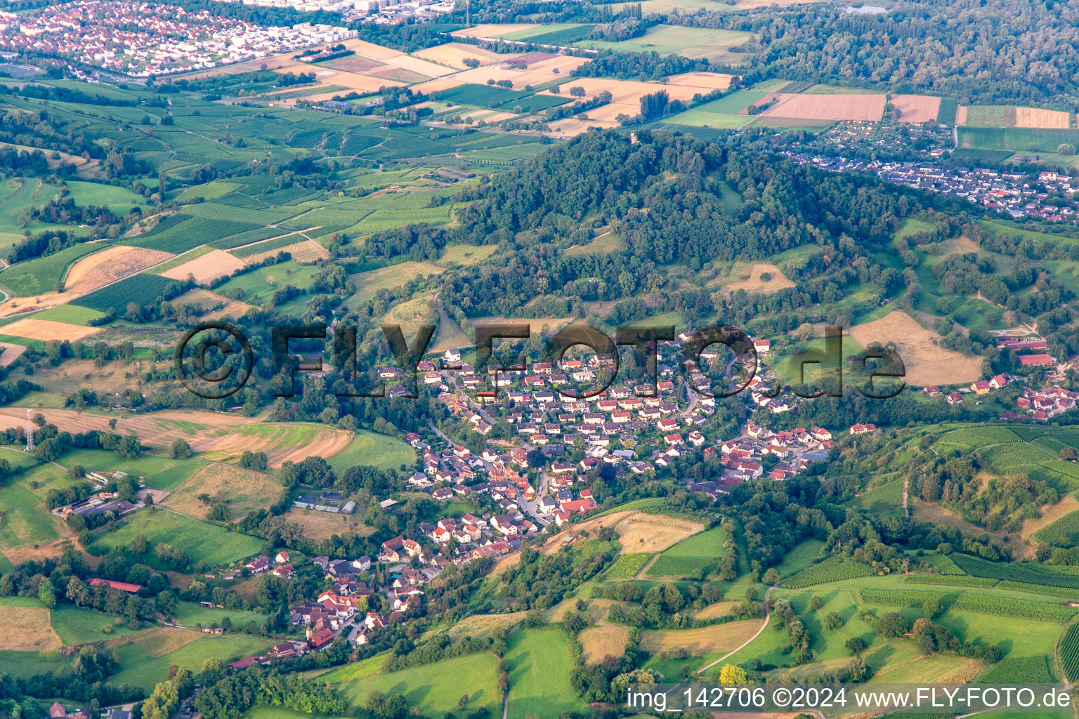 Zell von Nordosten in Bensheim im Bundesland Hessen, Deutschland