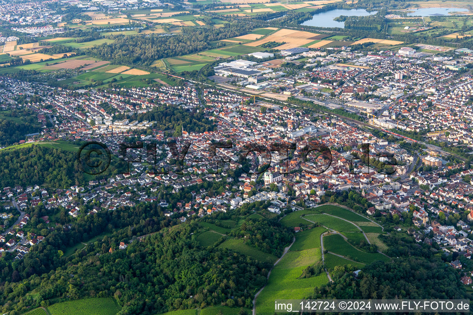 Luftbild von Bensheim von Nordosten im Bundesland Hessen, Deutschland