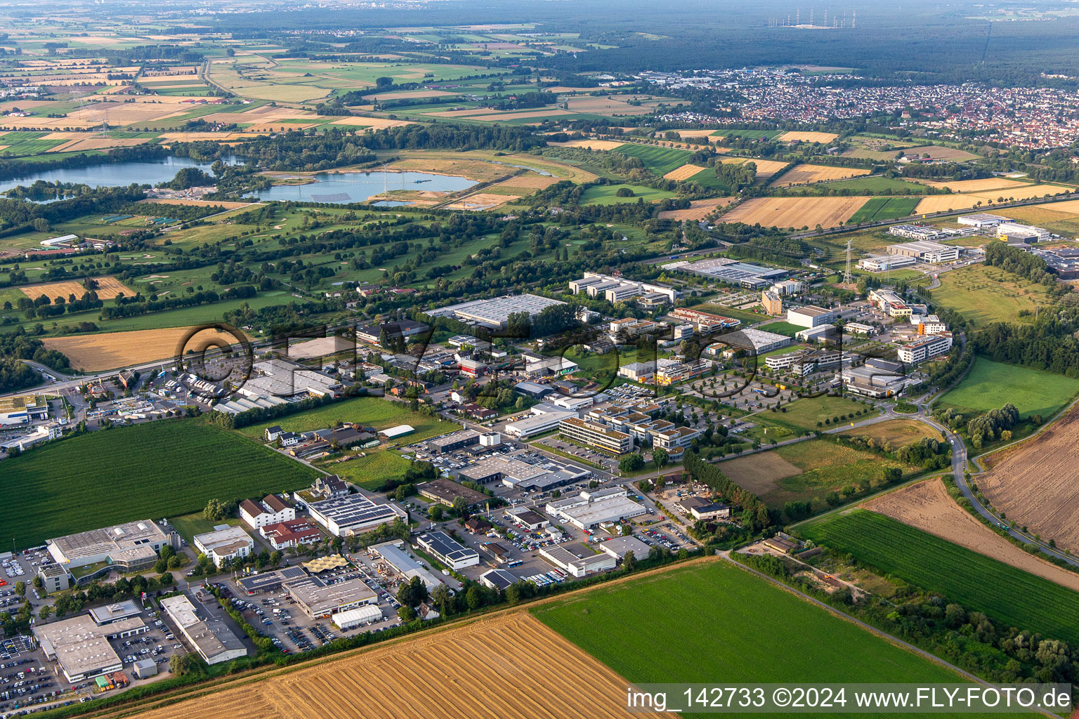 Industriegebiet Robert-Bosch-Straße in Bensheim im Bundesland Hessen, Deutschland