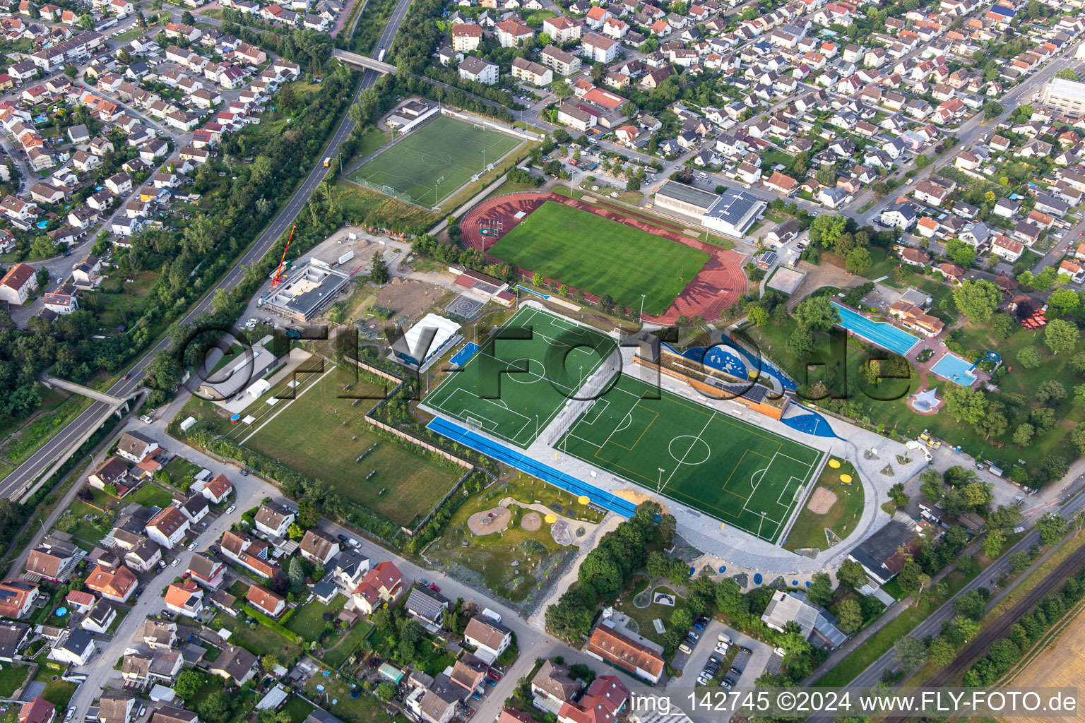 Bildungs- und Sportcampus Bürstadt im Bundesland Hessen, Deutschland