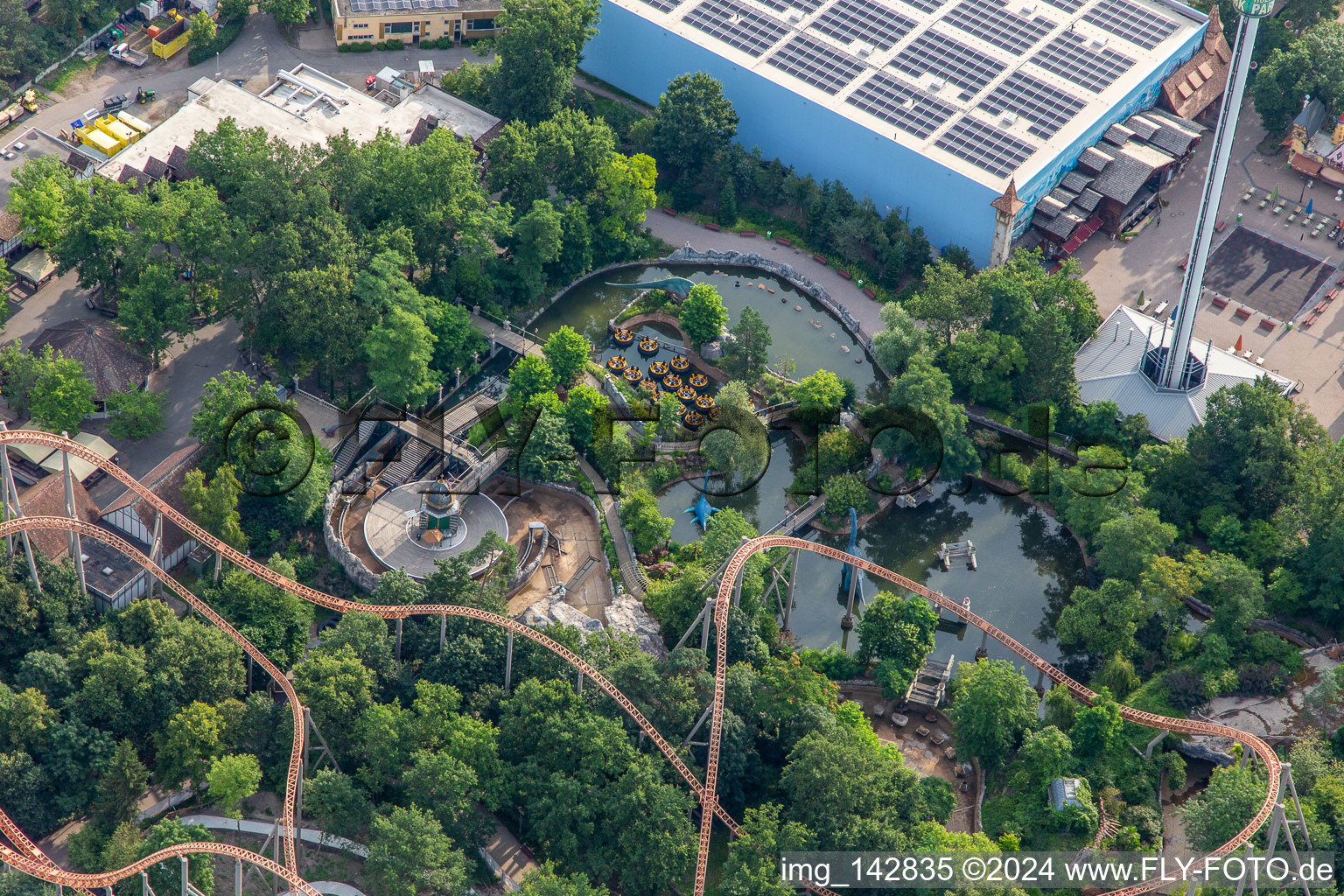 Holiday Park Germany in Haßloch im Bundesland Rheinland-Pfalz, Deutschland aus der Luft