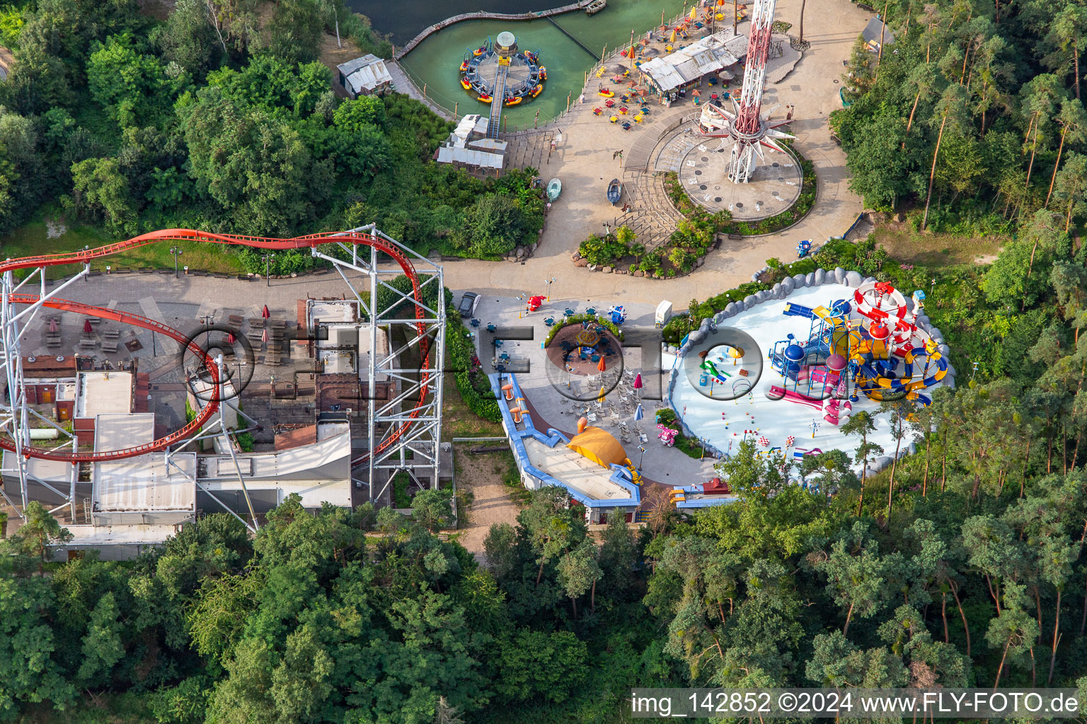 Holiday Park Germany in Haßloch im Bundesland Rheinland-Pfalz, Deutschland aus der Luft betrachtet