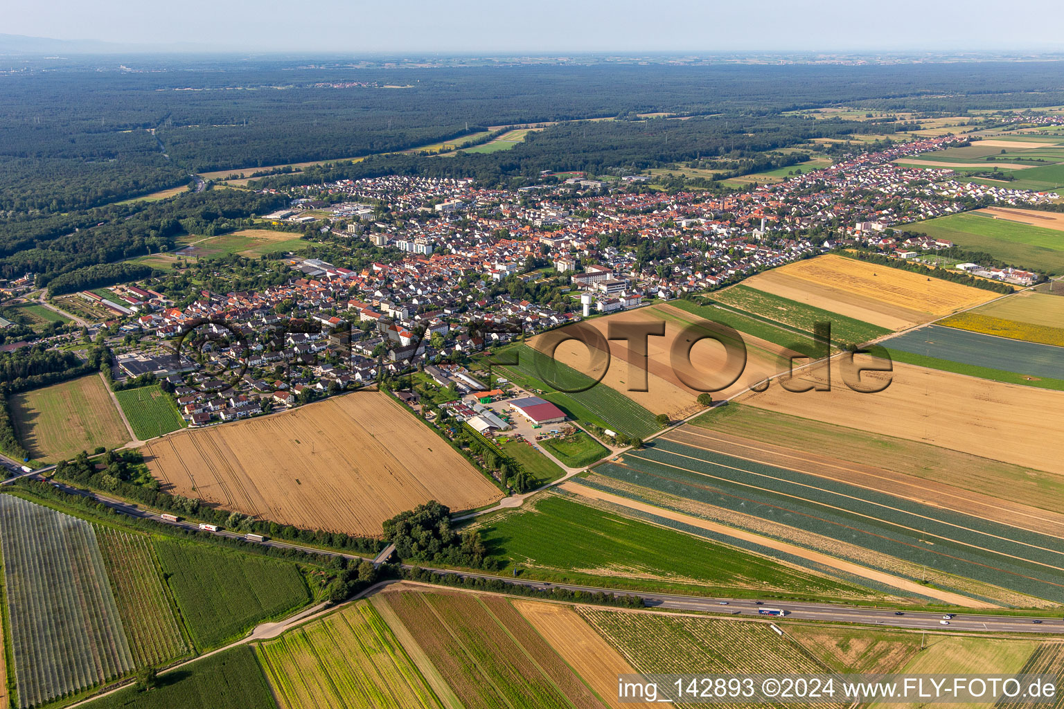 Luftbild von Kandel von Nordosten im Bundesland Rheinland-Pfalz, Deutschland