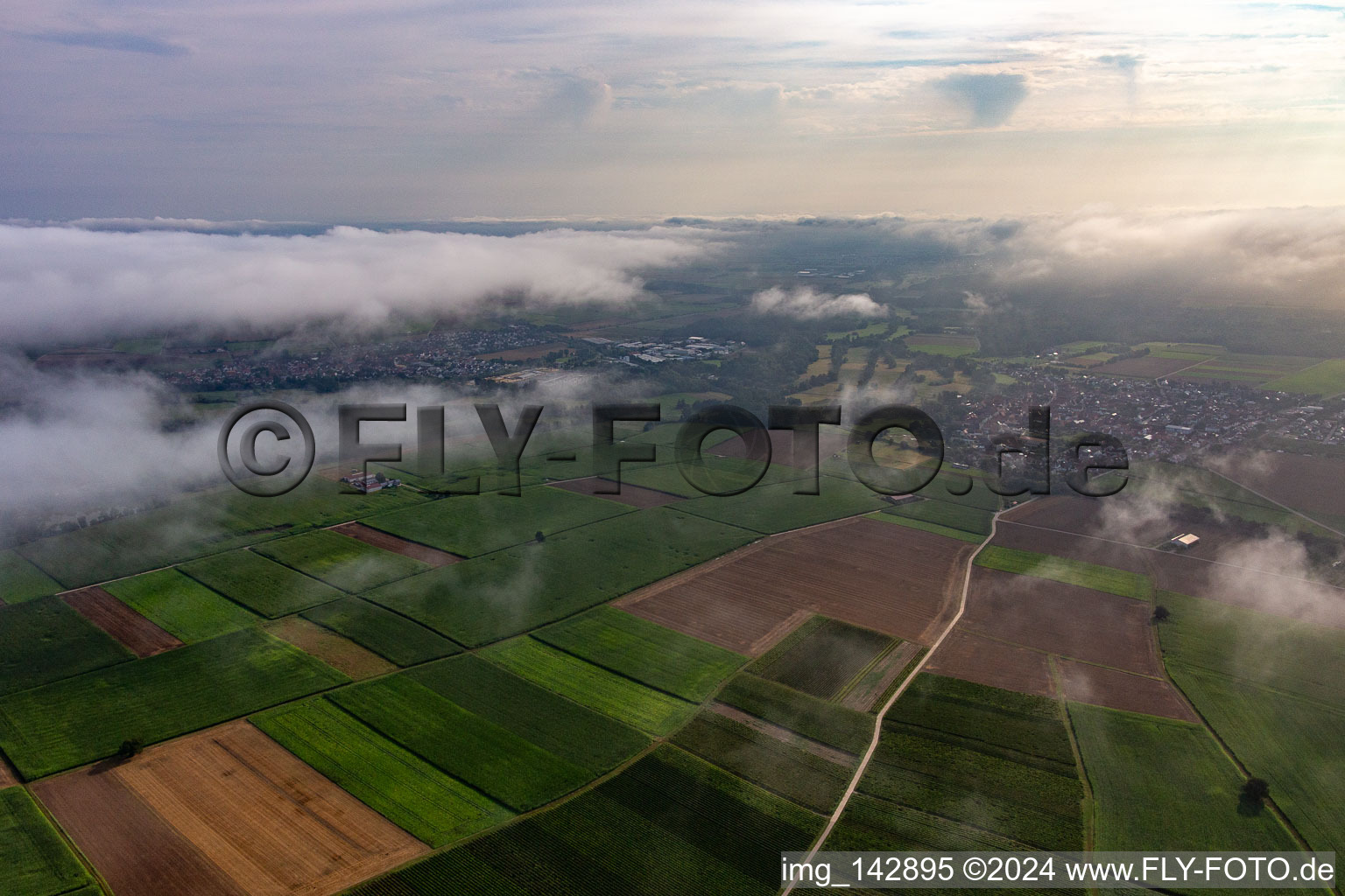 Unter tiefen Wolken in Rohrbach im Bundesland Rheinland-Pfalz, Deutschland