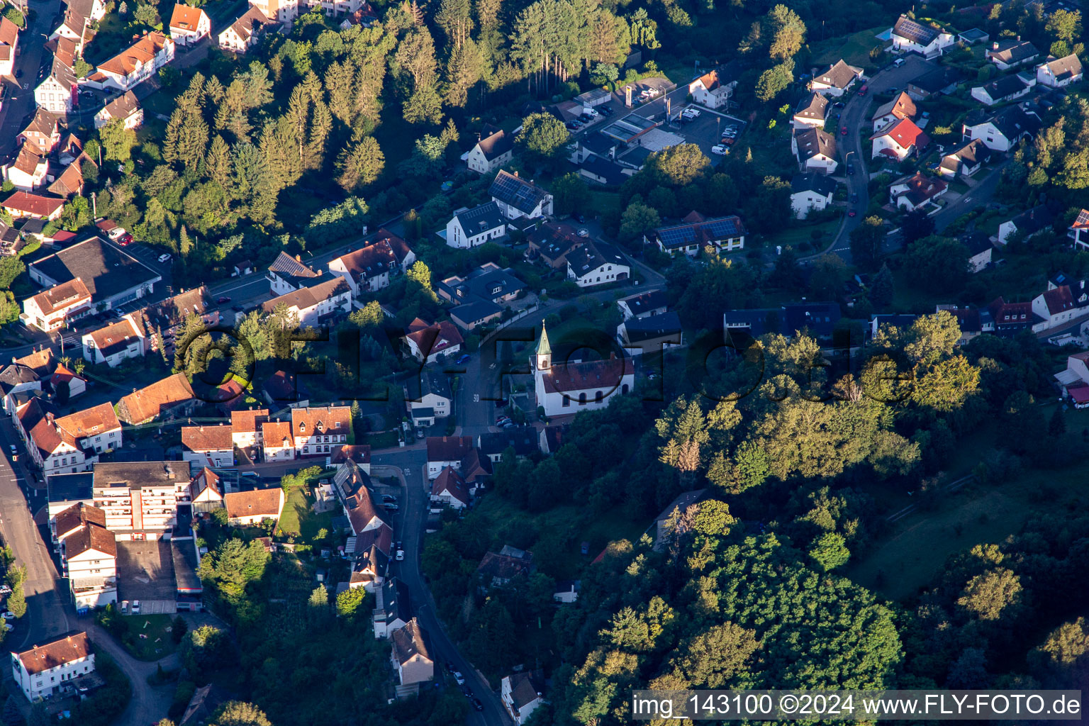 Drohnenbild von Lemberg im Bundesland Rheinland-Pfalz, Deutschland