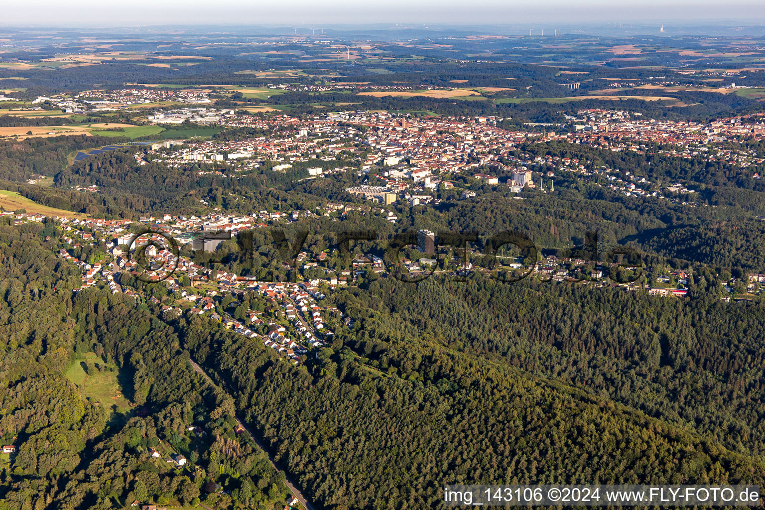 Ruhbank von Südosten in Pirmasens im Bundesland Rheinland-Pfalz, Deutschland