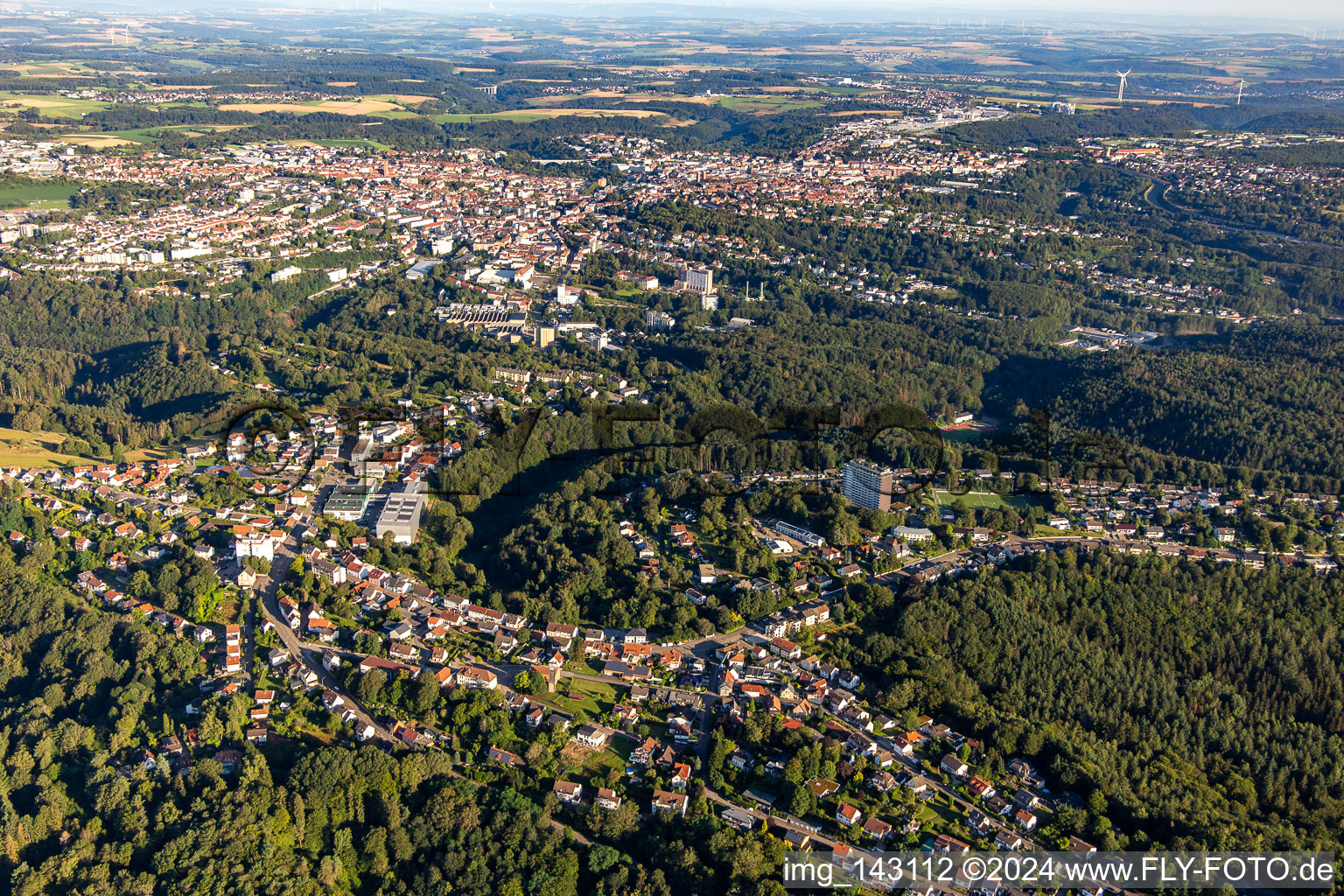 Luftaufnahme von Ortsteil Ruhbank in Pirmasens im Bundesland Rheinland-Pfalz, Deutschland