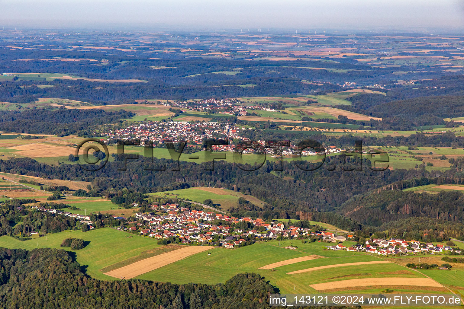 Obersimten von Osten im Bundesland Rheinland-Pfalz, Deutschland