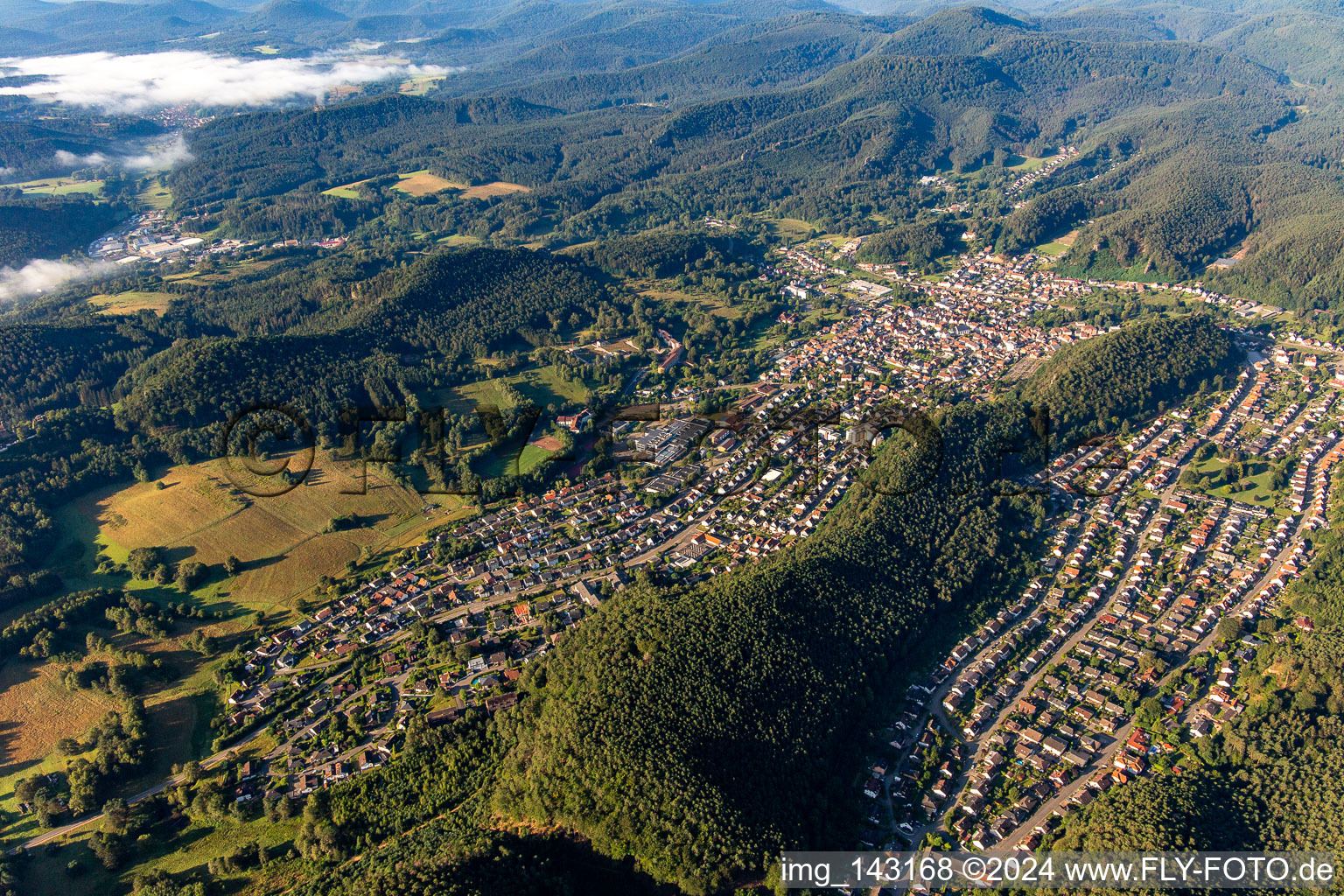 Luftbild von Dahn von Nordwesten im Bundesland Rheinland-Pfalz, Deutschland