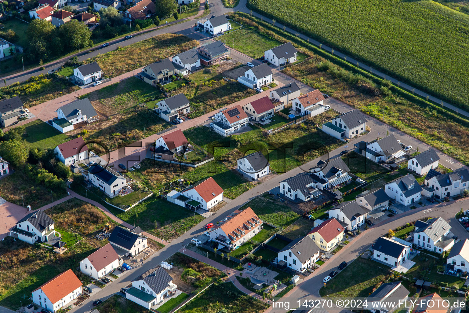 Luftbild von Sonnenblumenweg in Kandel im Bundesland Rheinland-Pfalz, Deutschland