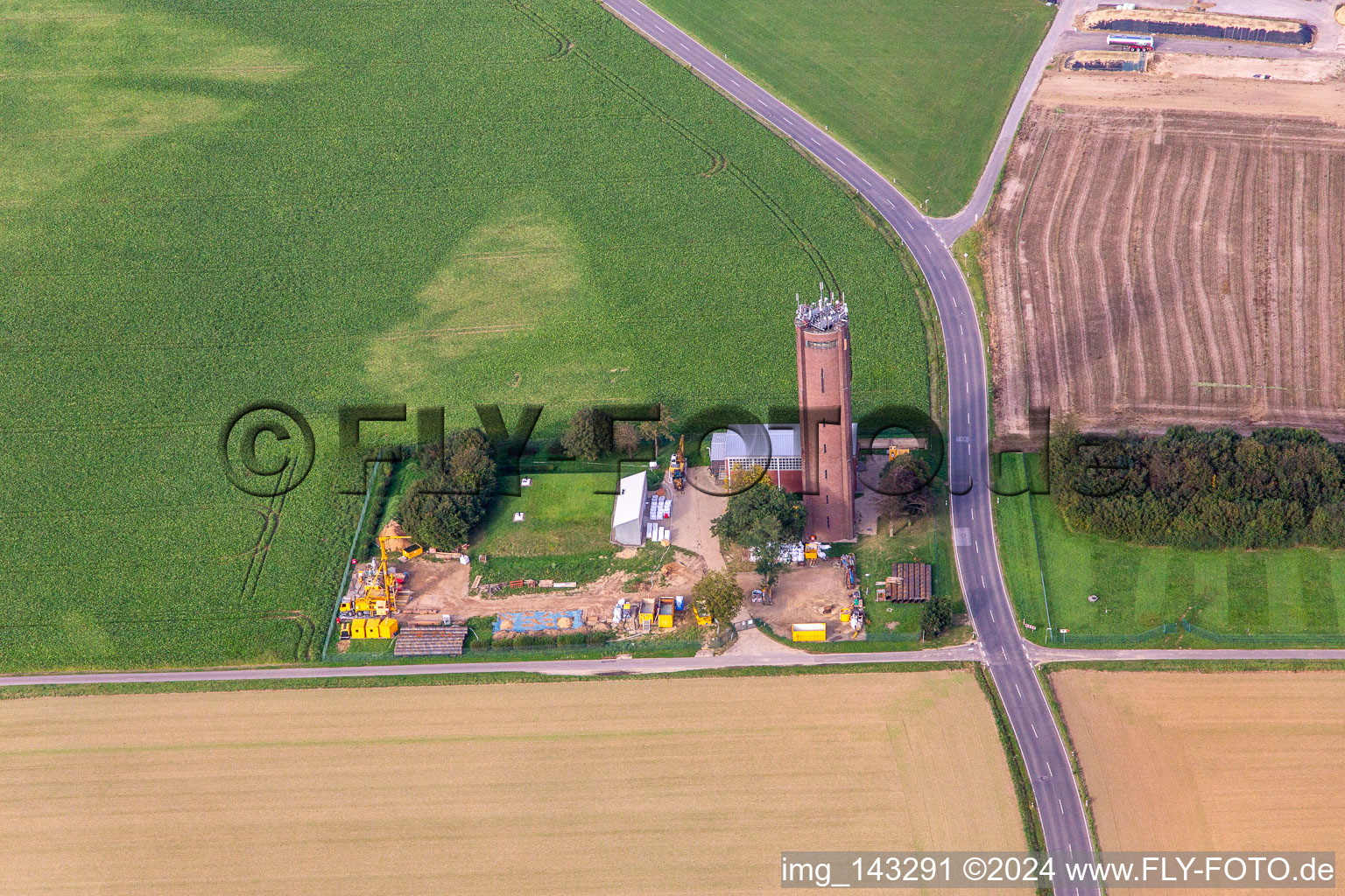 Wasserturm Oberbruch im Ortsteil Grebben in Heinsberg im Bundesland Nordrhein-Westfalen, Deutschland