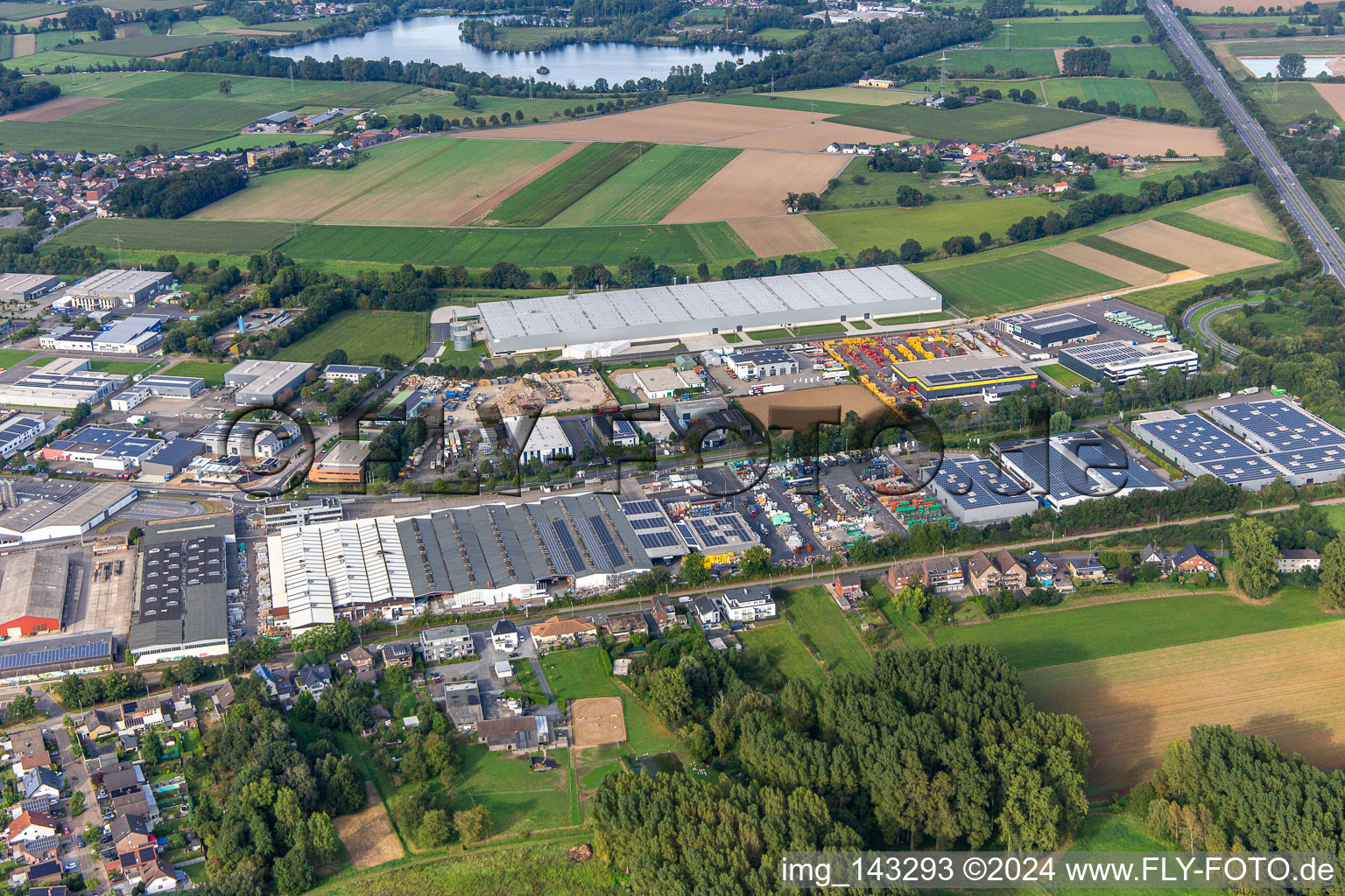 Industriegebiet Gladbacher Straße im Ortsteil Dremmen in Heinsberg im Bundesland Nordrhein-Westfalen, Deutschland