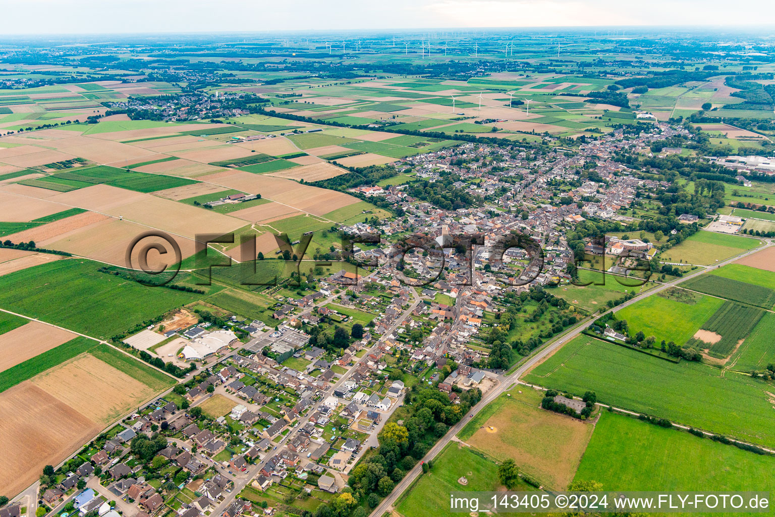 Luftbild von Ortsteil Brachelen in Hückelhoven im Bundesland Nordrhein-Westfalen, Deutschland