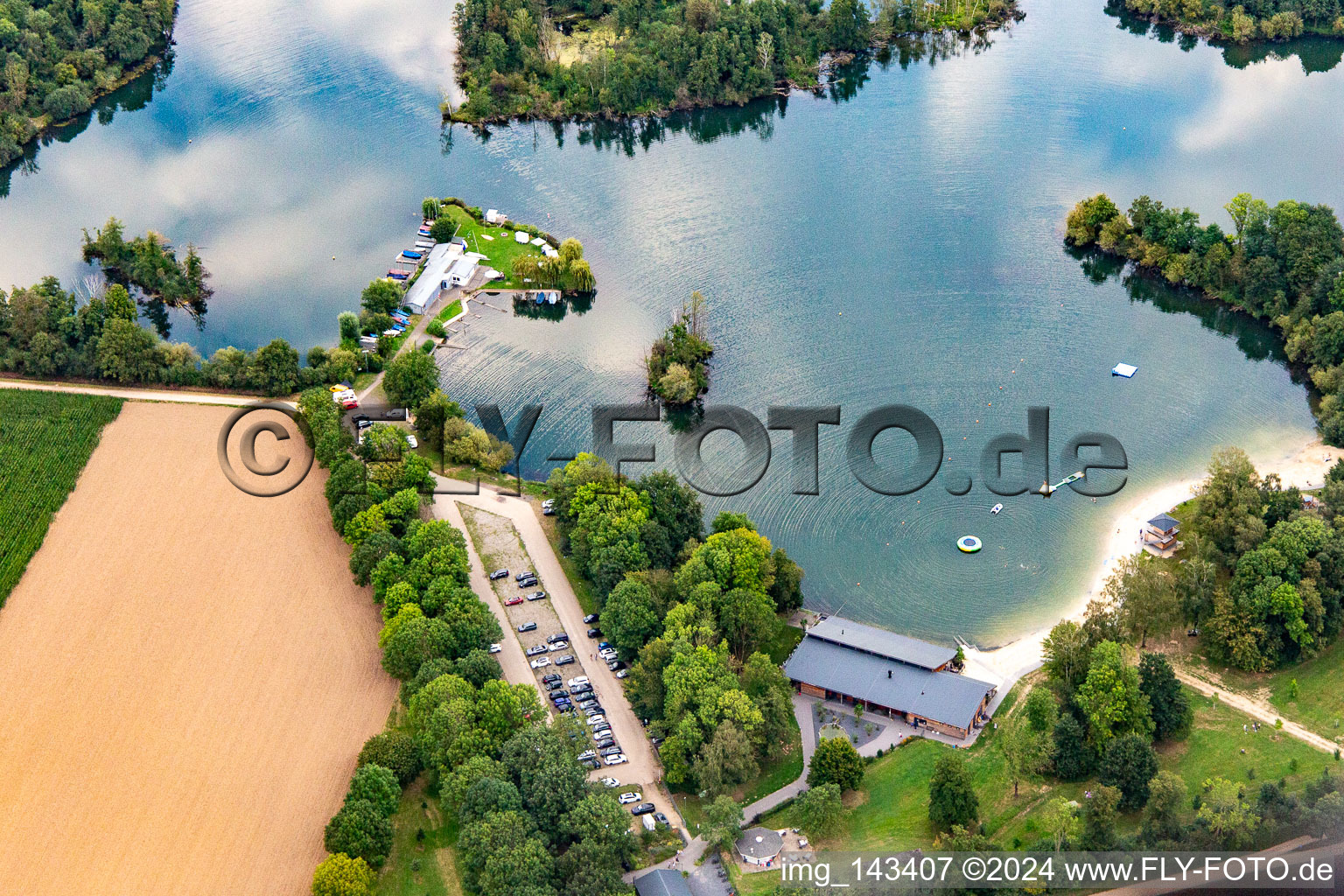 BBC-Brachelener Bootsclub und   Aloha Beach House am Kapbuschsee in Hückelhoven im Bundesland Nordrhein-Westfalen, Deutschland