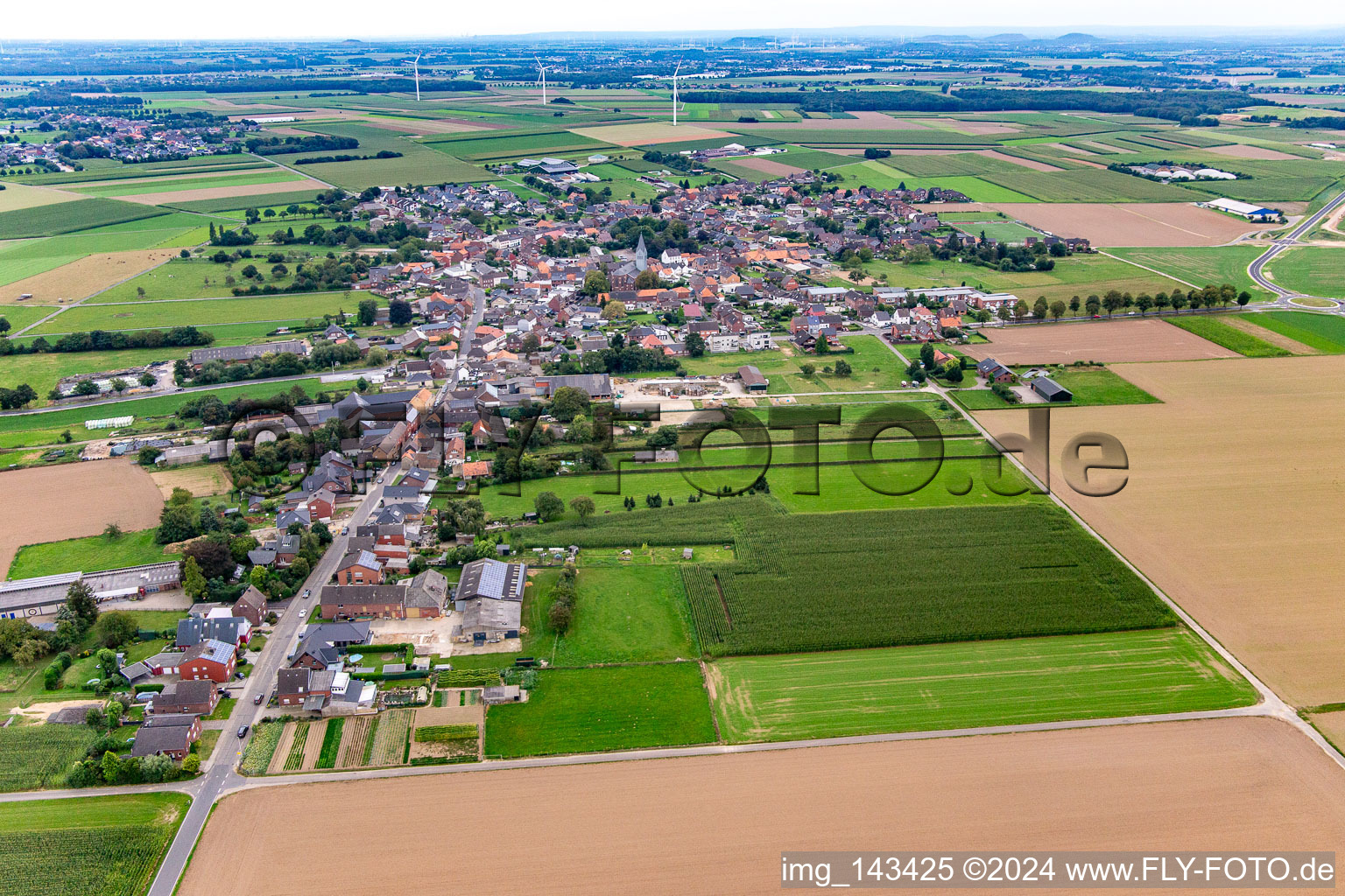 Ortschaft von Norden im Ortsteil Waldenrath in Heinsberg im Bundesland Nordrhein-Westfalen, Deutschland