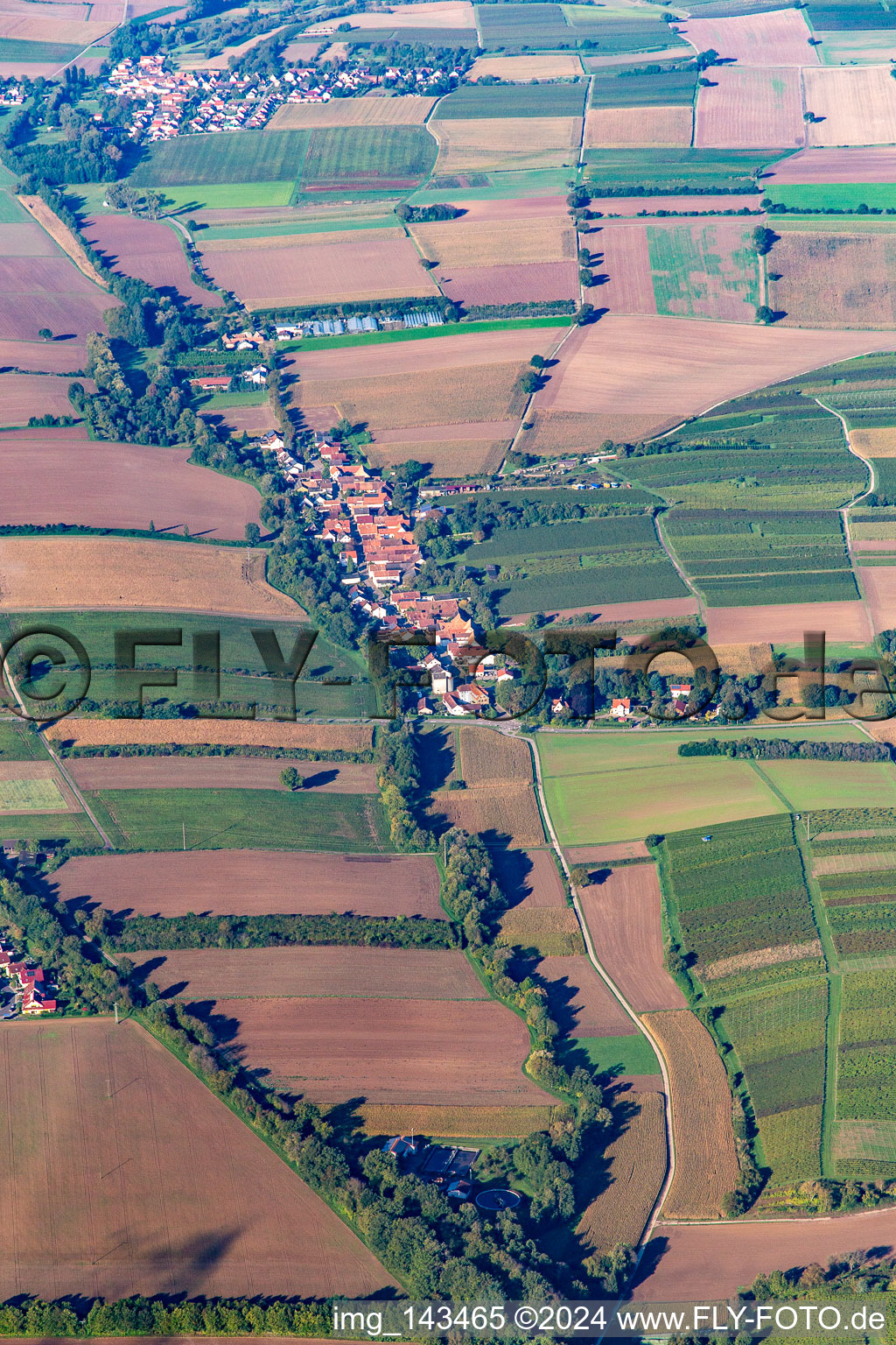 Vollmersweiler von Osten im Bundesland Rheinland-Pfalz, Deutschland