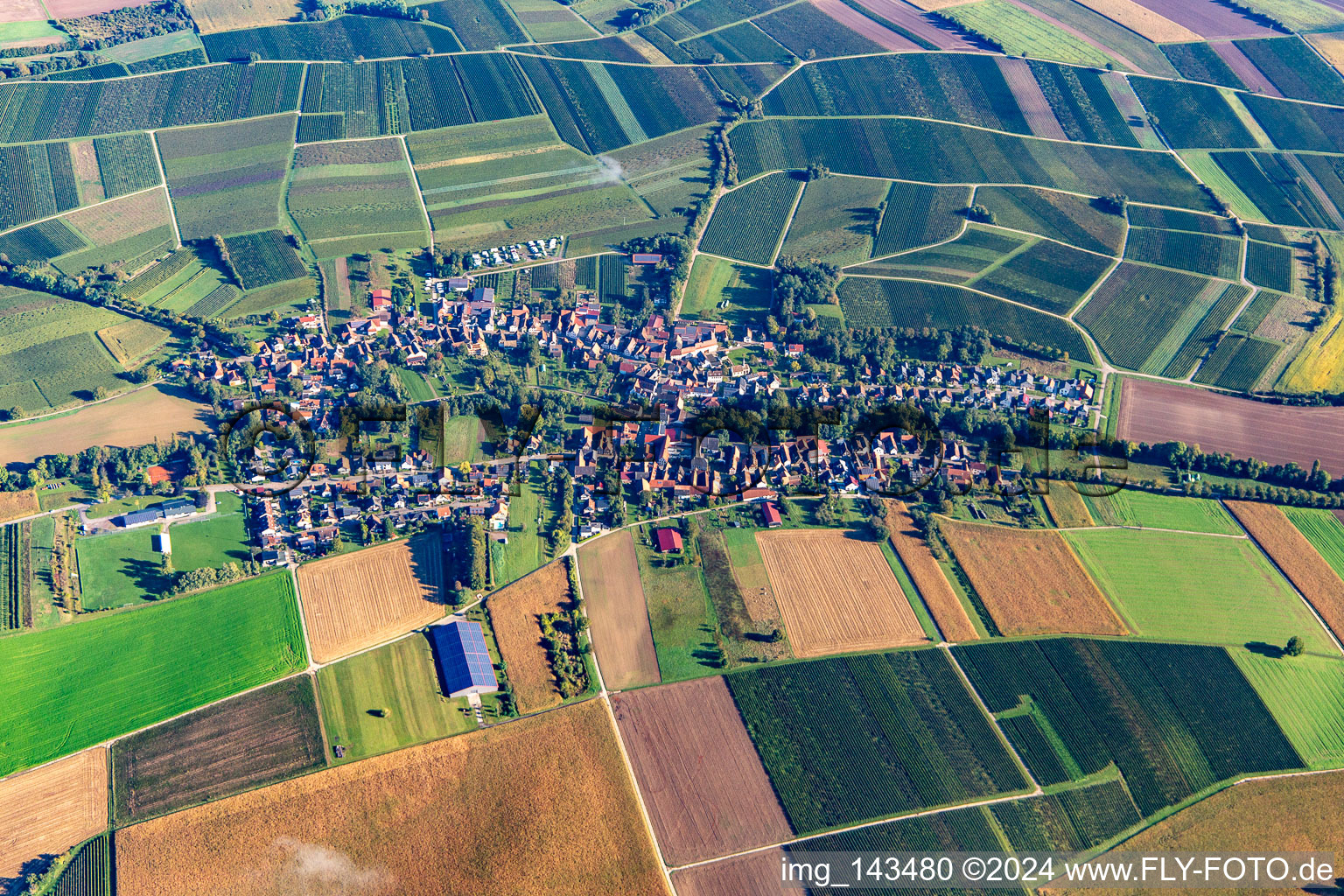 Luftaufnahme von Dierbach im Bundesland Rheinland-Pfalz, Deutschland