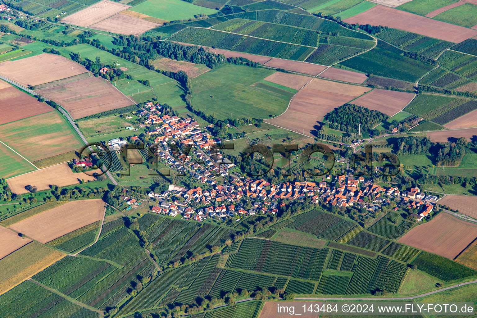 Oberhausen im Bundesland Rheinland-Pfalz, Deutschland von oben gesehen