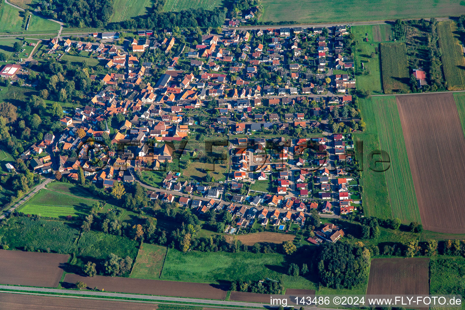 Barbelroth im Bundesland Rheinland-Pfalz, Deutschland aus der Luft