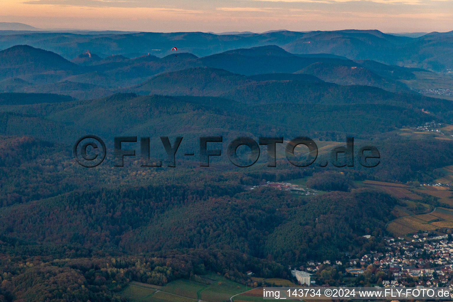 Oberotterbach im Bundesland Rheinland-Pfalz, Deutschland vom Flugzeug aus