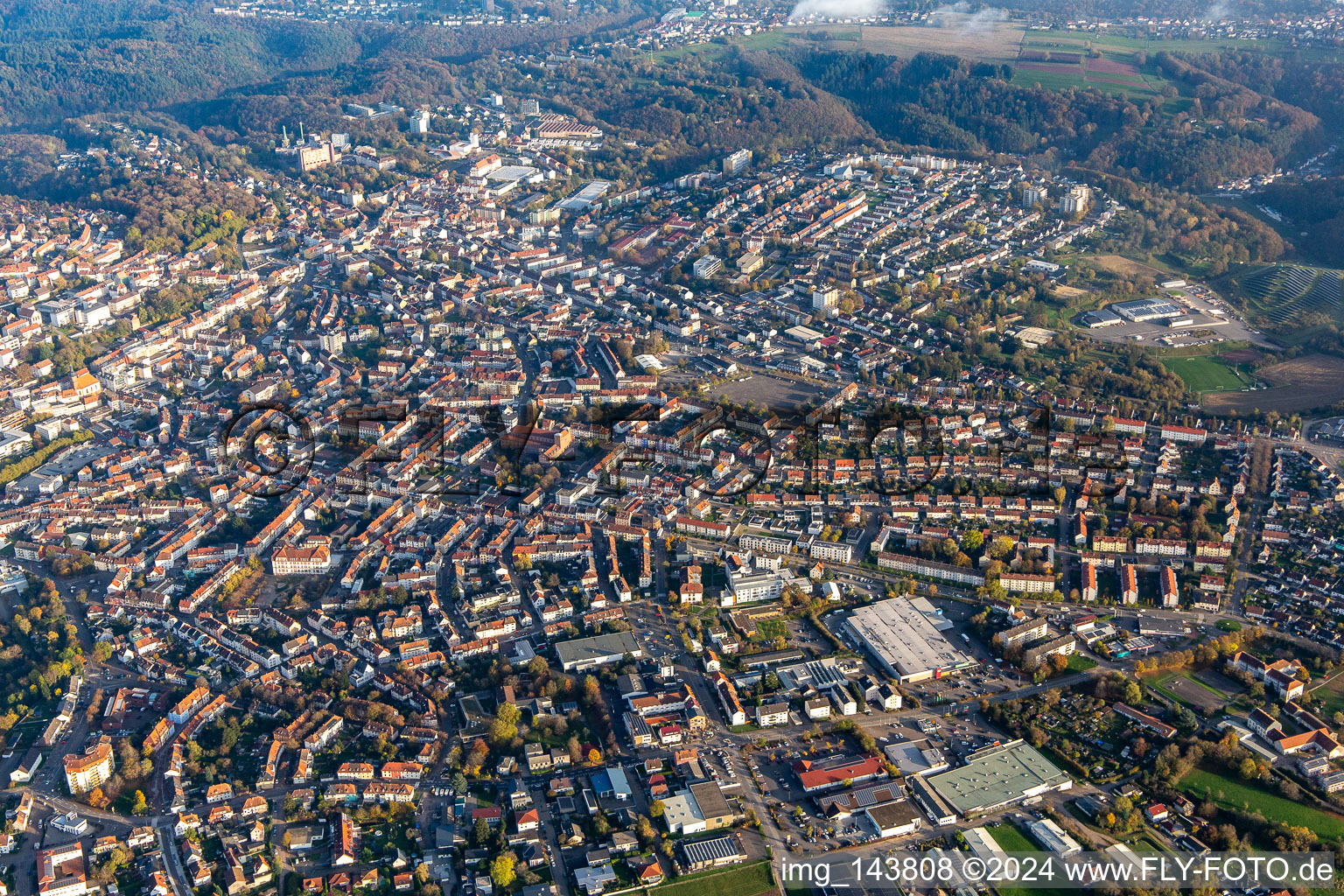 Innenstadt rund um den Meßsplatz in Pirmasens im Bundesland Rheinland-Pfalz, Deutschland