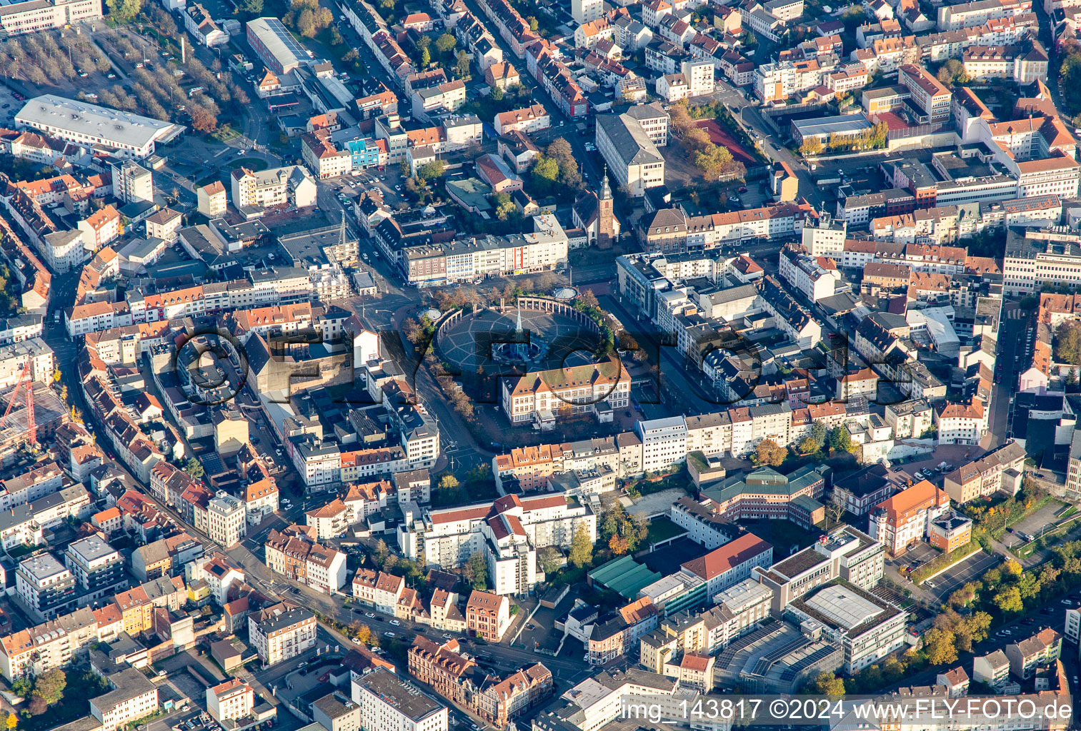 Exerzierplatz von Westen in Pirmasens im Bundesland Rheinland-Pfalz, Deutschland