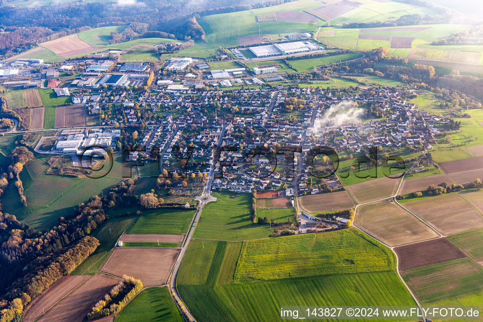 Ortschaft von Norden im Ortsteil Winzeln in Pirmasens im Bundesland Rheinland-Pfalz, Deutschland