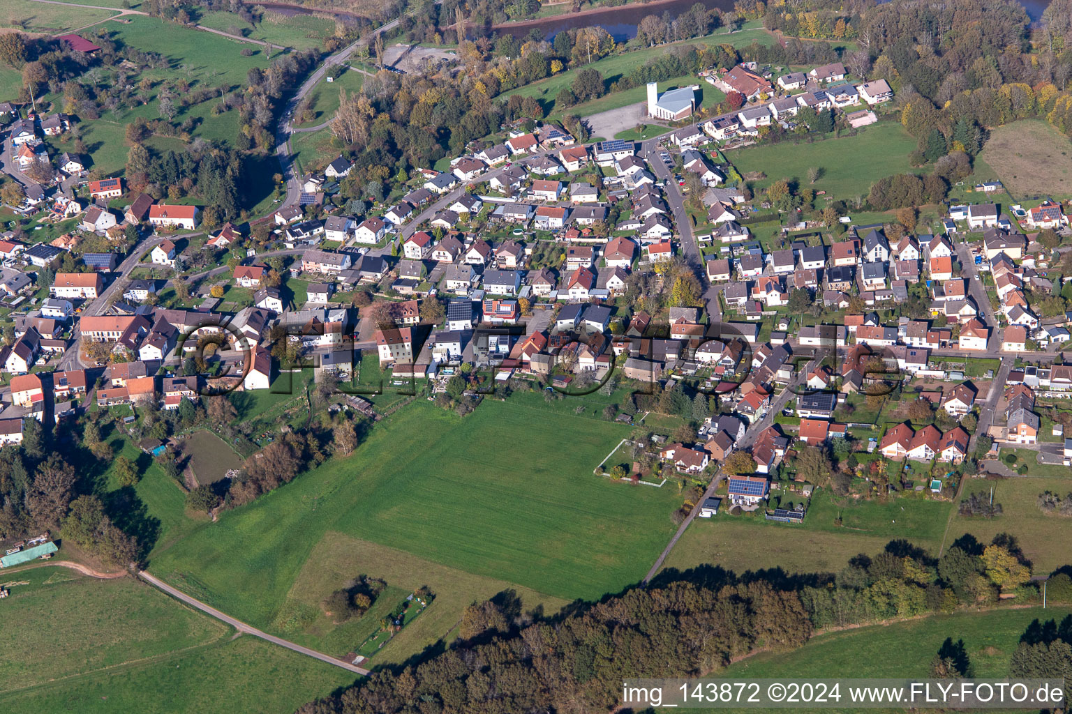 Katholische Kirche Hl. Geist in der Goethestraße im Ortsteil Sand in Schönenberg-Kübelberg im Bundesland Rheinland-Pfalz, Deutschland