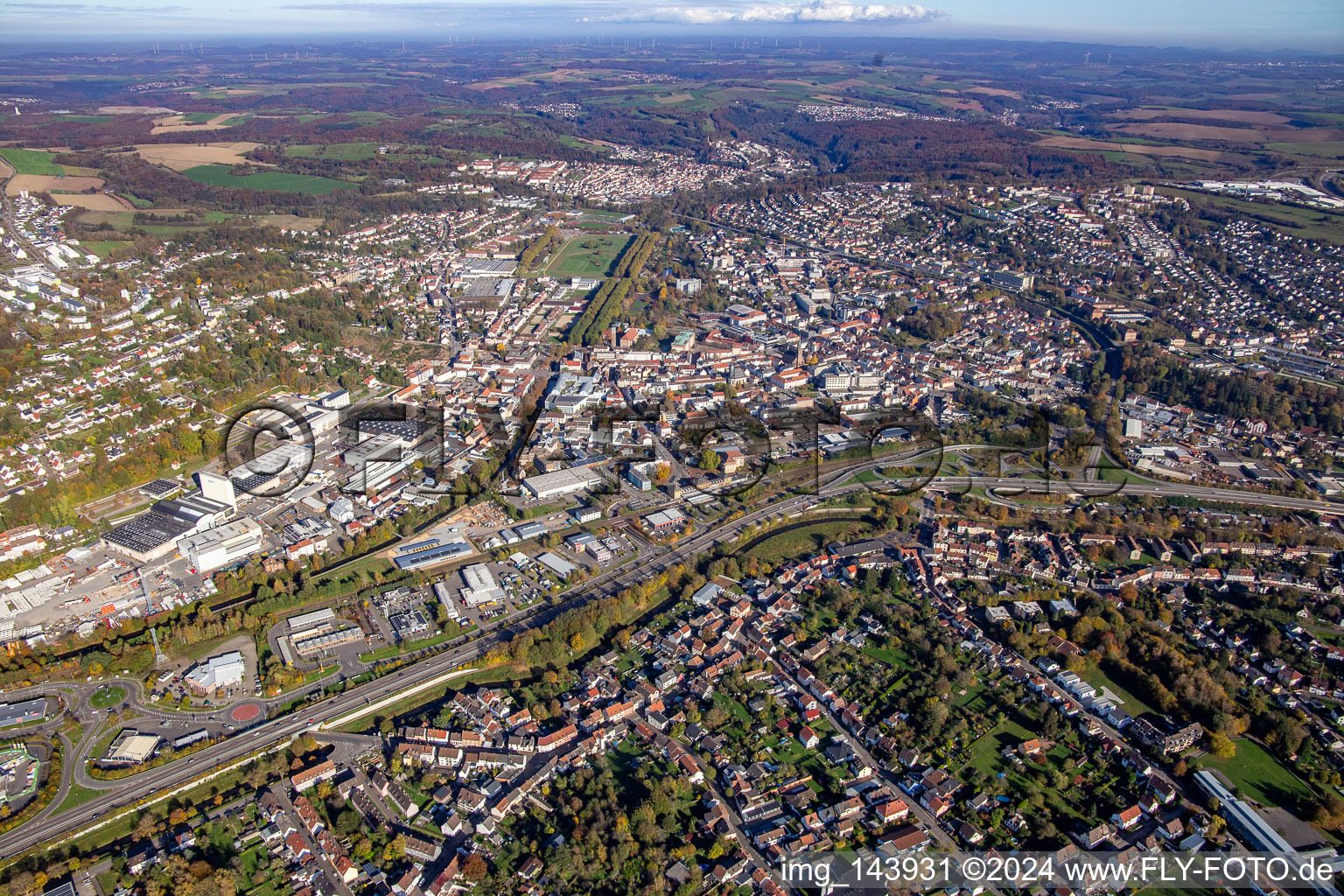 Rosengartenstraße und Getütsallee in Zweibrücken im Bundesland Rheinland-Pfalz, Deutschland