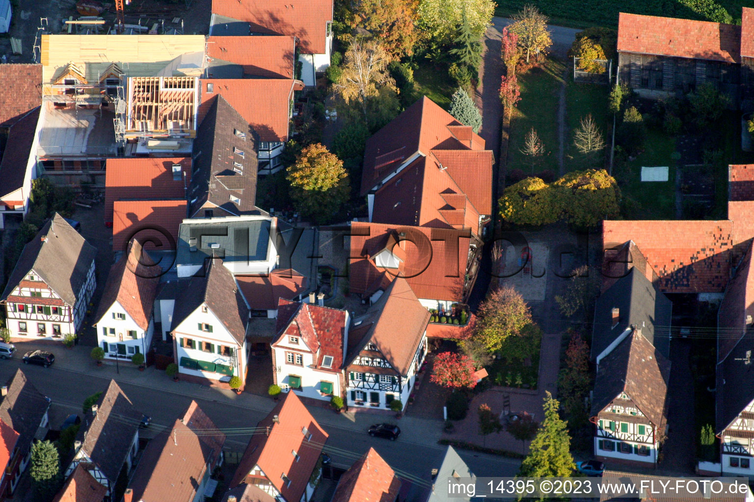 Drohnenaufname von Ortsteil Hayna in Herxheim bei Landau/Pfalz im Bundesland Rheinland-Pfalz, Deutschland