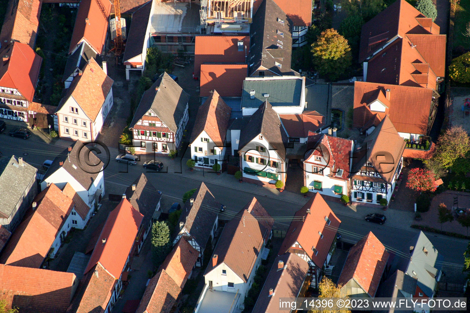 Drohnenbild von Ortsteil Hayna in Herxheim bei Landau/Pfalz im Bundesland Rheinland-Pfalz, Deutschland