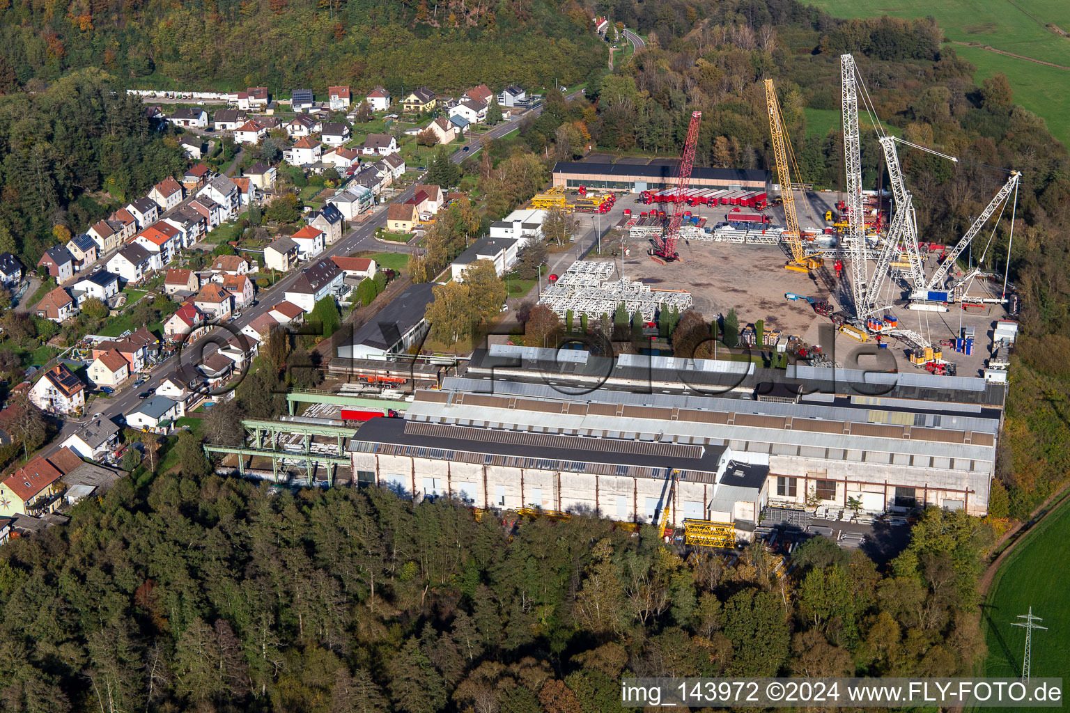 Luftbild von Ortsteil Webenheim in Blieskastel im Bundesland Saarland, Deutschland